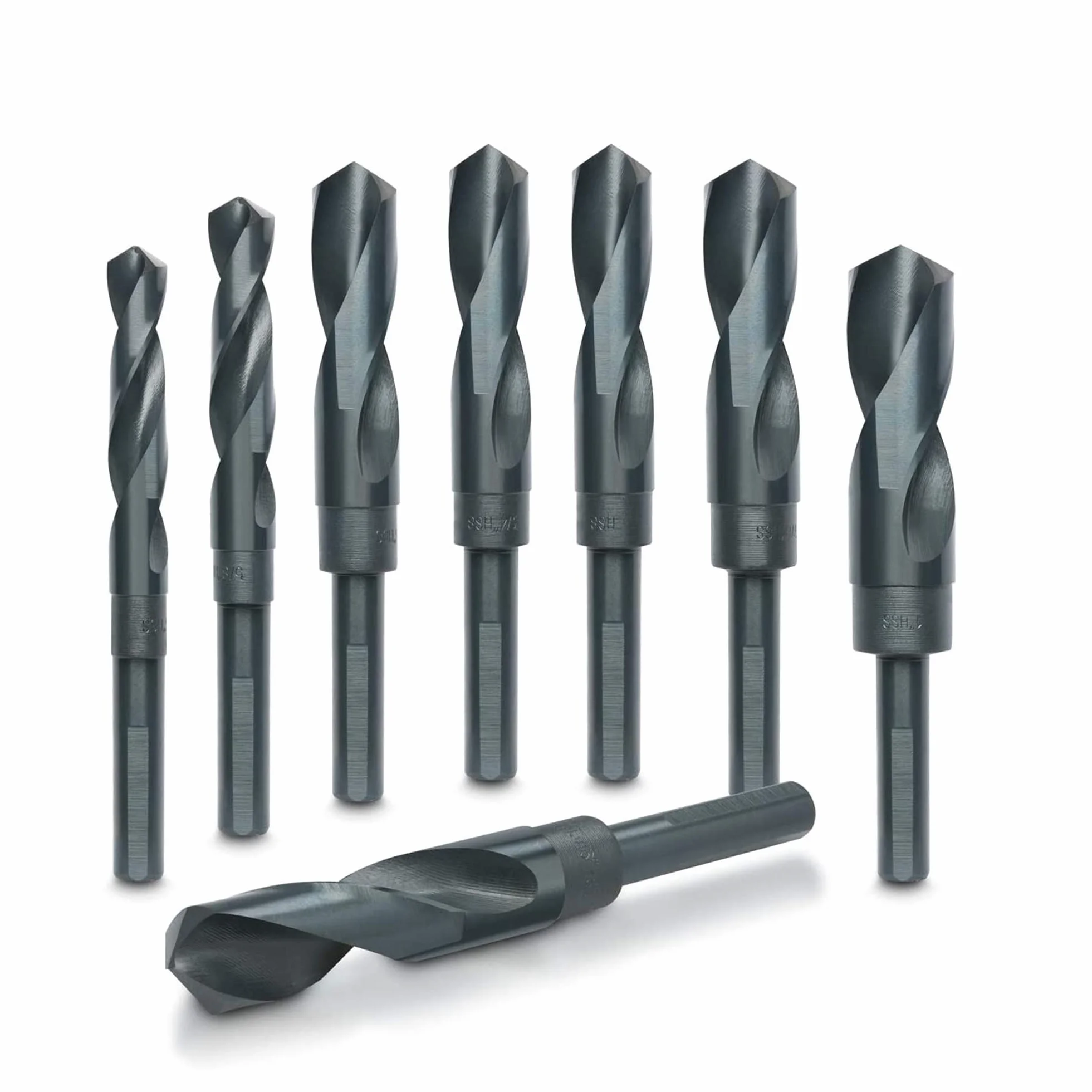 Hiltex 10005 HSS Silver and Deming zestaw wierteł przemysłowych (8 sztuk), 1/2"