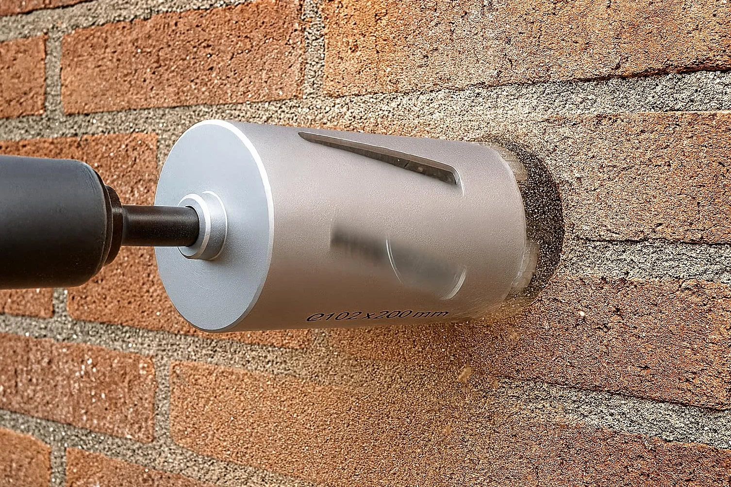 SDS MAX Wiertło diamentowe DM 32-150 mm L 200 mm M22 z ostrym gwintem do młotowiertarki (DM = 51 mm)