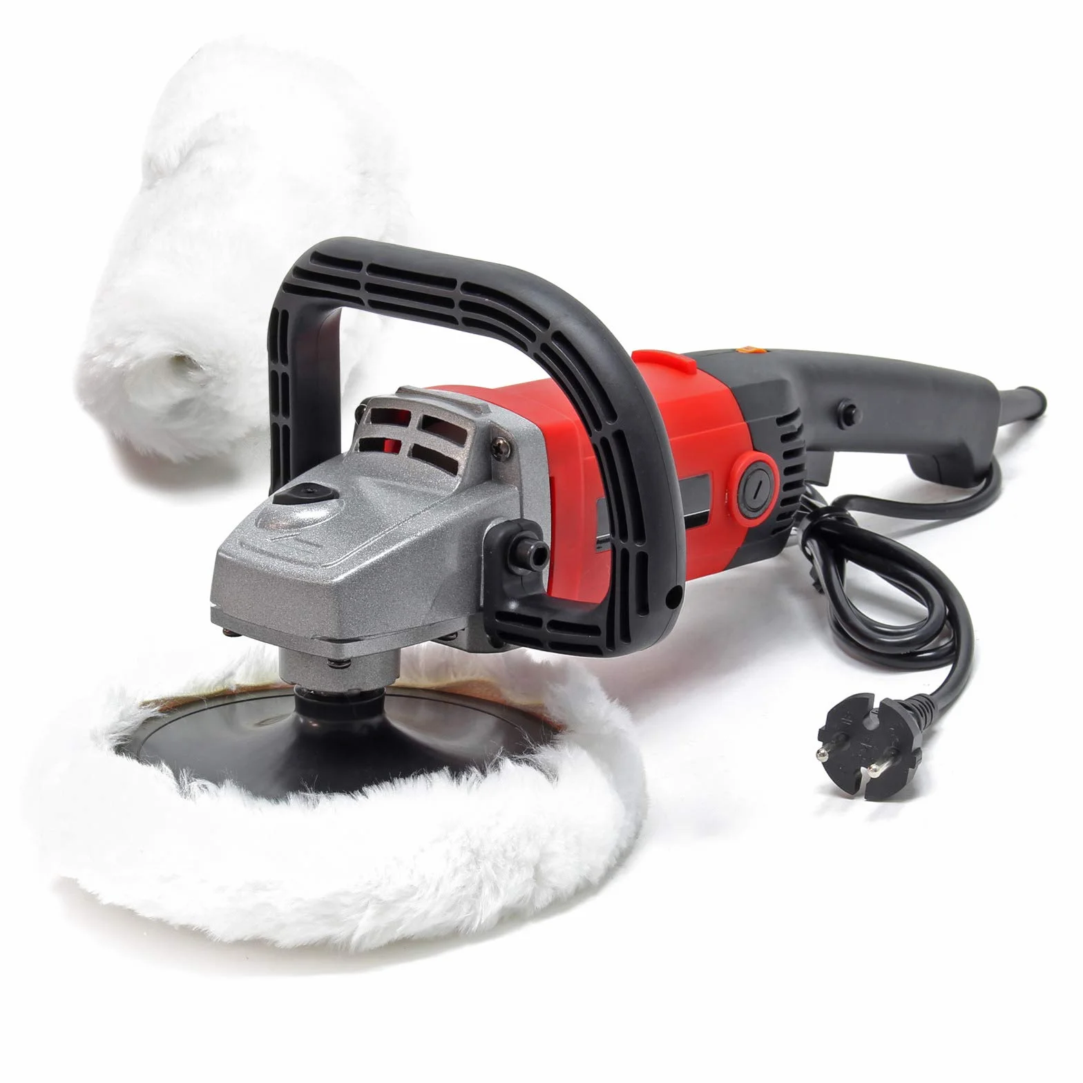 Wiltec polerka samochodowa 1200W do 3000 obr/min, polerka z 6 poziomami z 2 padami, szlifierka tarczowa, szlifierka rotacyjna