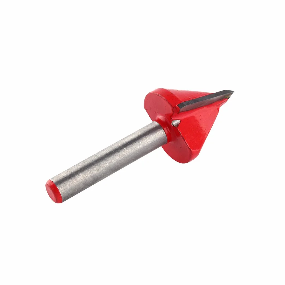 Router stal wolframowa, grawerowanie CNC, ostry frez do rowków V, 60 stopni, 6 mm, trzpień, 22 mm, średnica frezu, trójwymiarowy znak, grawerowanie, obróbka drewna, fazowanie, frez, czerwony