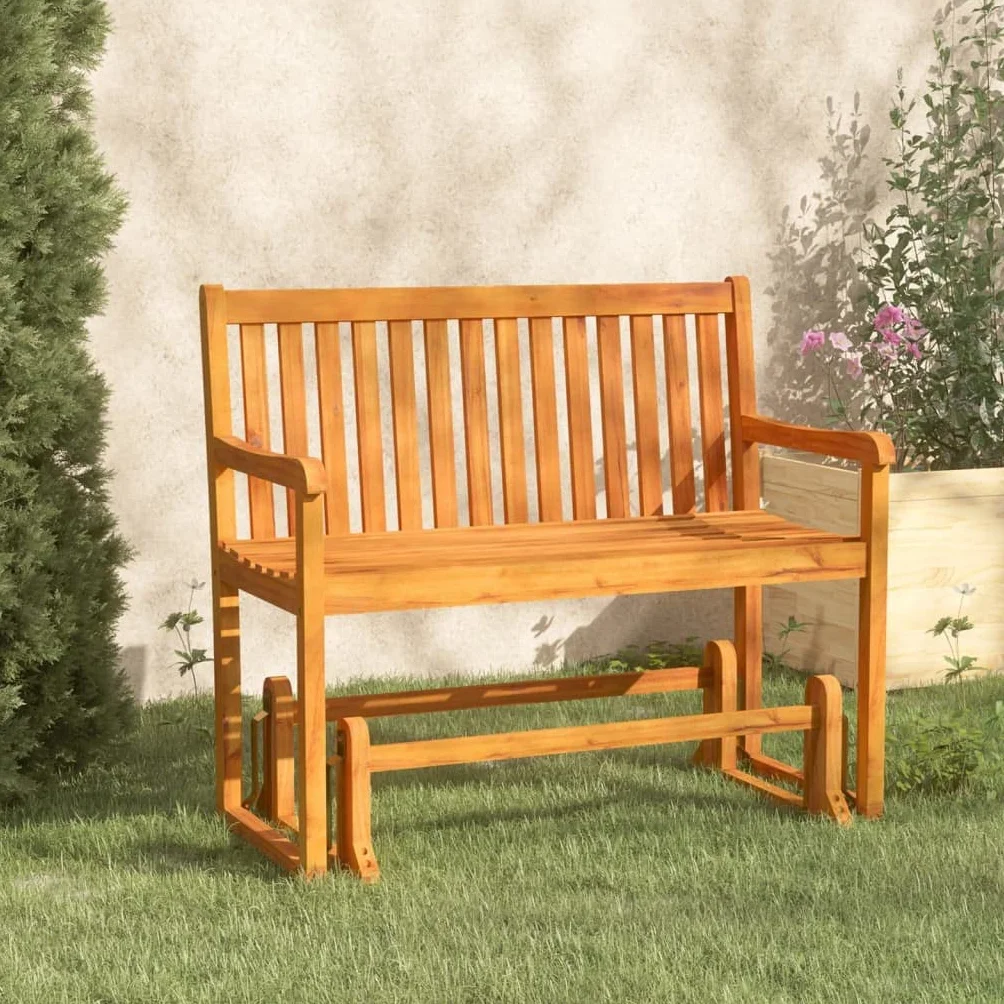 vidaXL Ławka ogrodowa/huśtawka, 110 cm, lite drewno akacjowe, ławka bujana, huśtawka do ogrodu, ławka bujana do ogrodu, ławki bujane