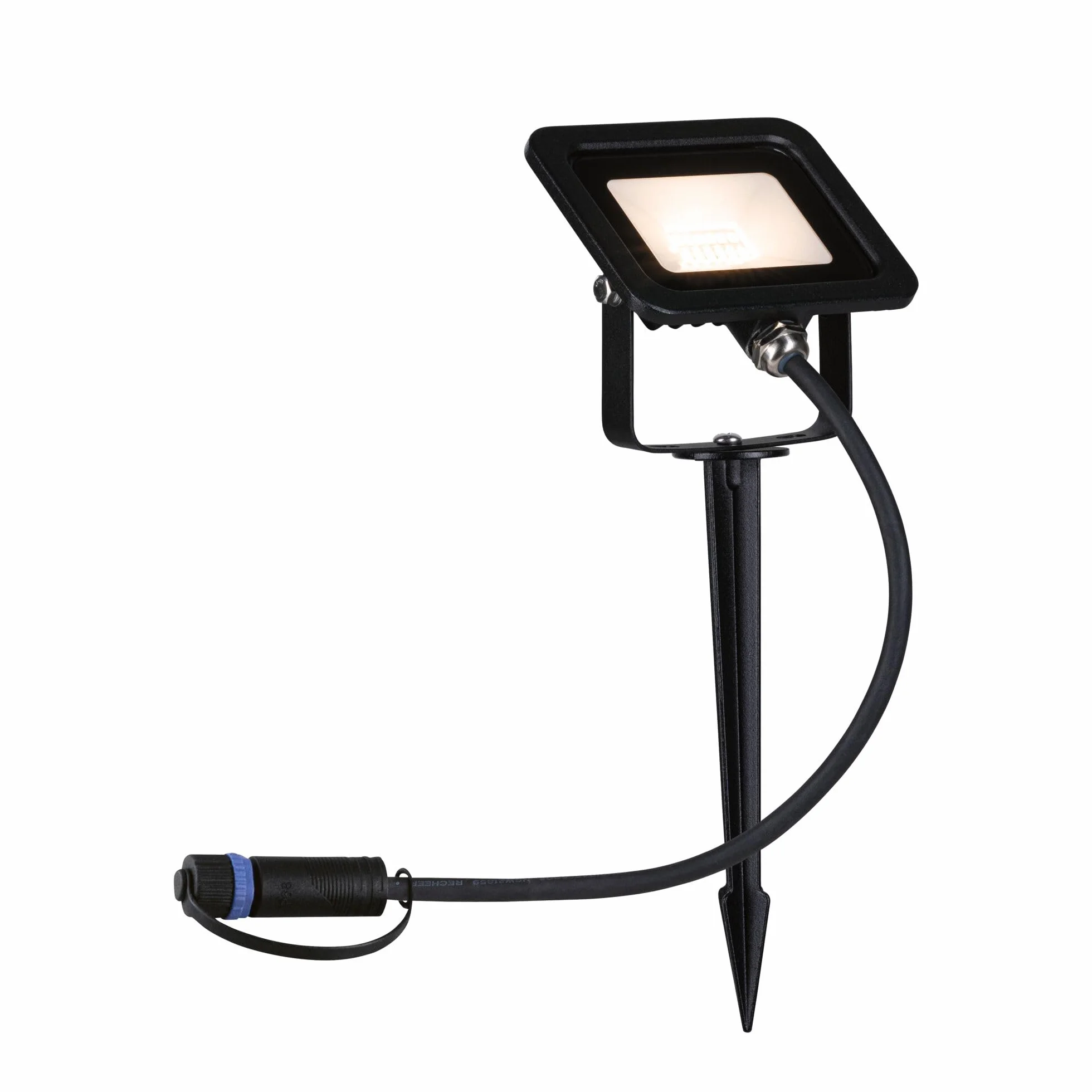 Paulmann 94574 Plug & Shine LED światło zewnętrzne Reflektor ogrodowy Reflektor IP65 Ciepła biel z 1x6,8 W Czarny aluminiowy spot 3000 K