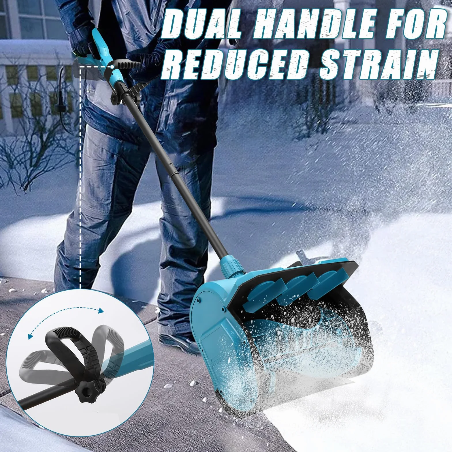 Akumulatorowa odśnieżarka kompatybilna z Makita 18 V 1200 W szerokość 15 cm zasięg wyrzutu 8 m