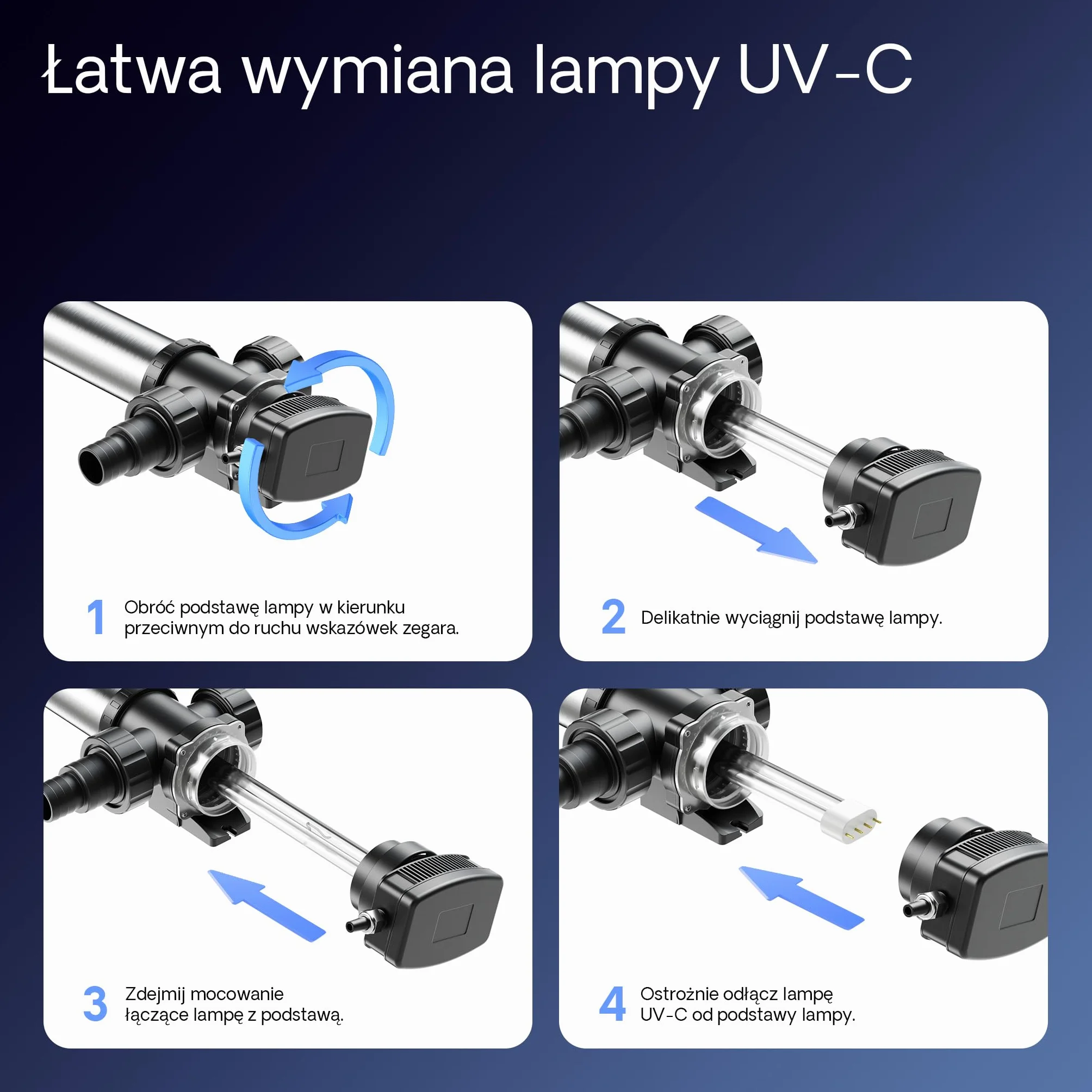 SunSun CUV-736 Klarownik z do oczka wodnego filtrowy sterylizator lampowy 36W UVC