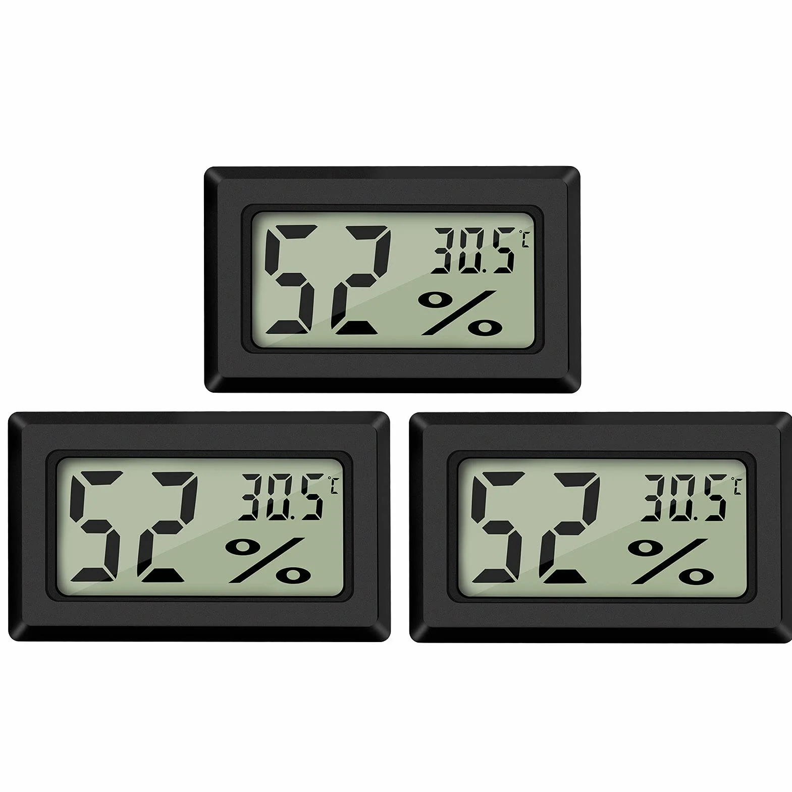 Thlevel Cyfrowy termometr higrometr miernik wilgotności LCD 3 szt.