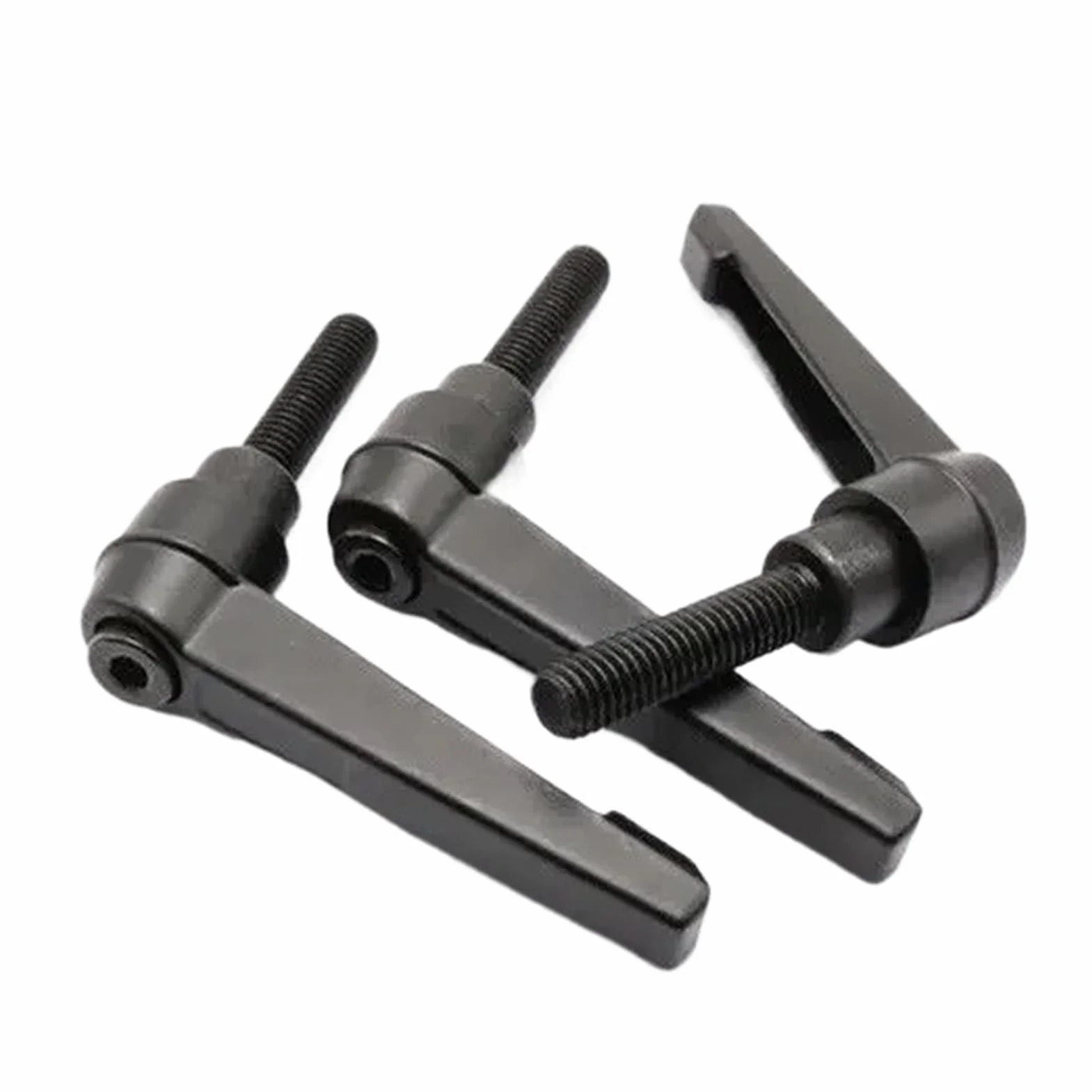 Regulowane uchwyty zaciskowe L M6 M8 regulowane śruby zaciskowe, 1 szt., 7 śrub zaciskowych, gwint zewnętrzny, czarny (M8 x 25 mm (1 szt.)