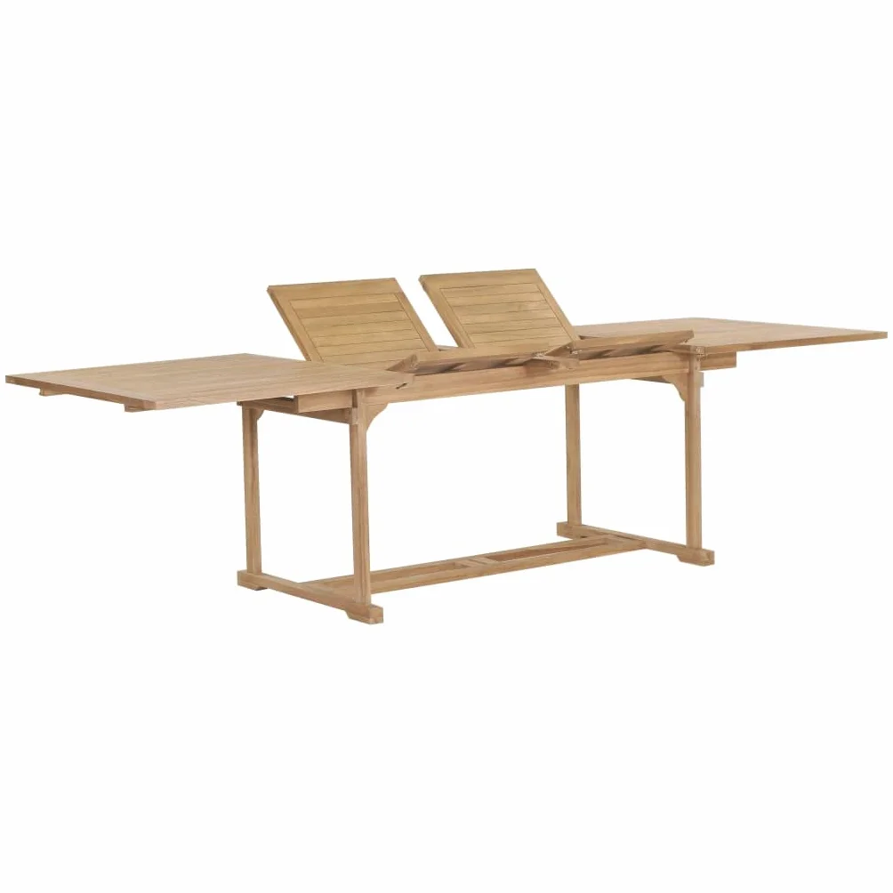 vidaXL Rozkładany stół ogrodowy lite drewno tekowe 180-280x100x75 cm
