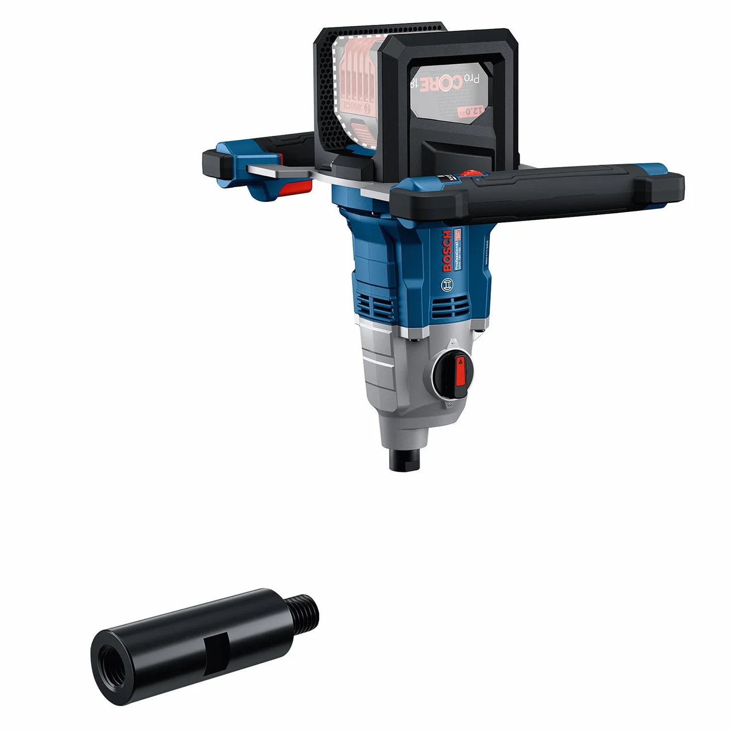 Bosch Professional 18 V firmy Bosch: mieszalnik akumulatorowy GRW 18V-160 (1x przedłużka 7 cm (M14–M14), 2x klucze)