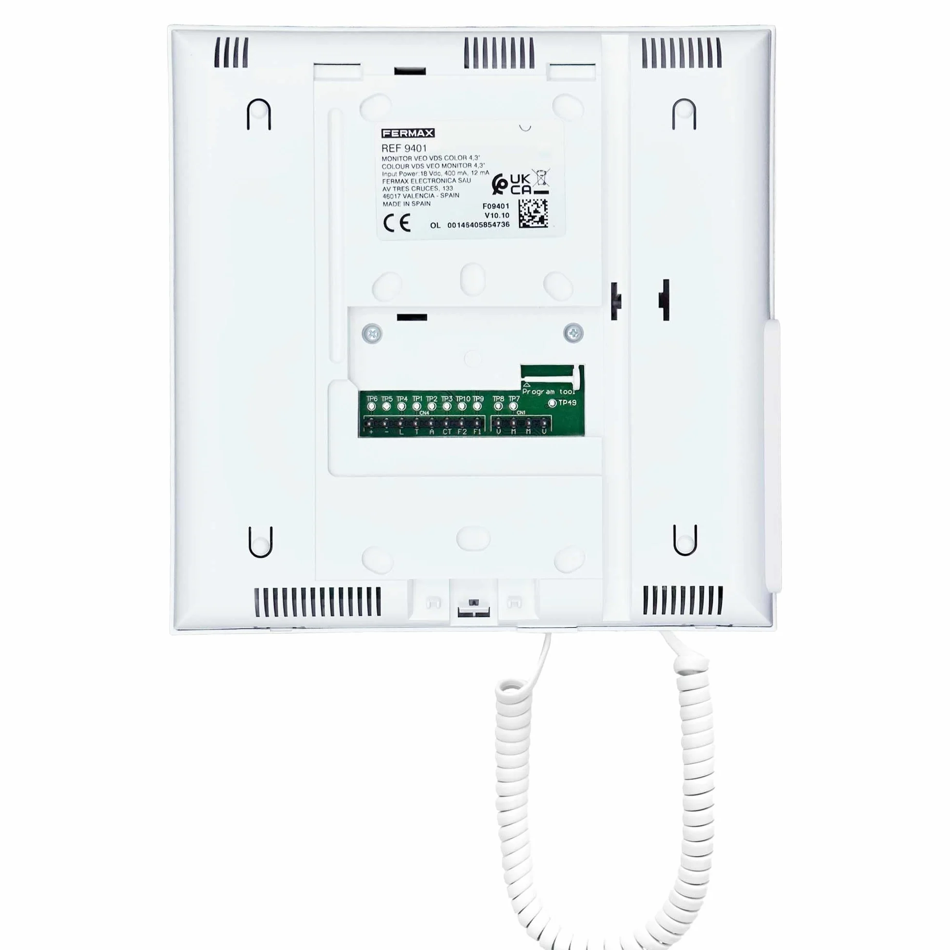 Fermax FER9401 Veo VDS Color 4.3” Monitor, biały, 200 x 200 x 44 mm