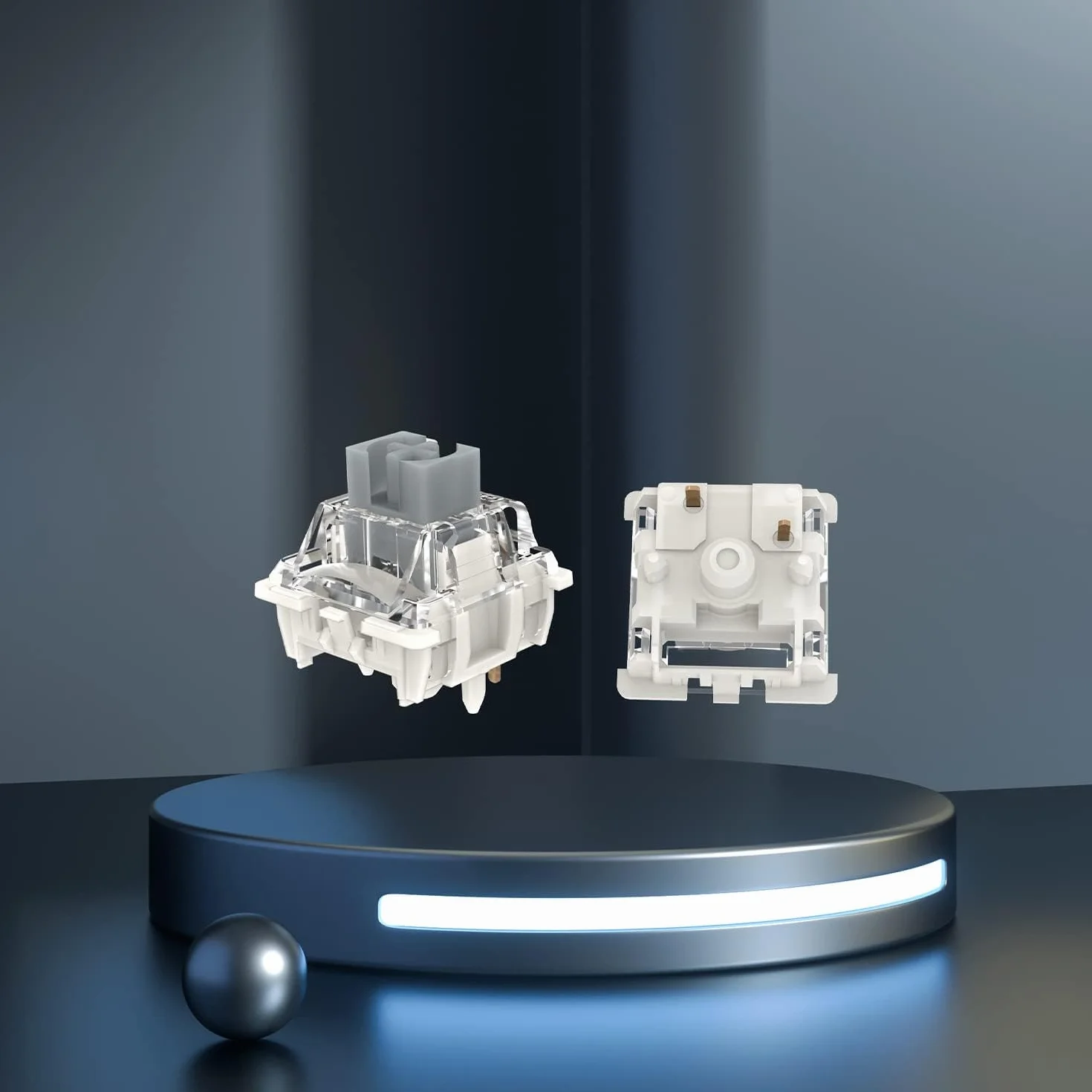 Gateron G Silver Pro 3.0 przełączniki wstępnie nasmarowane 3-pinowe RGB SMD liniowy pyłoszczelny pojedynczy przełącznik sprężynowy do klawiatury mechanicznej do gier (36 szt., Pro Silver 3.0)