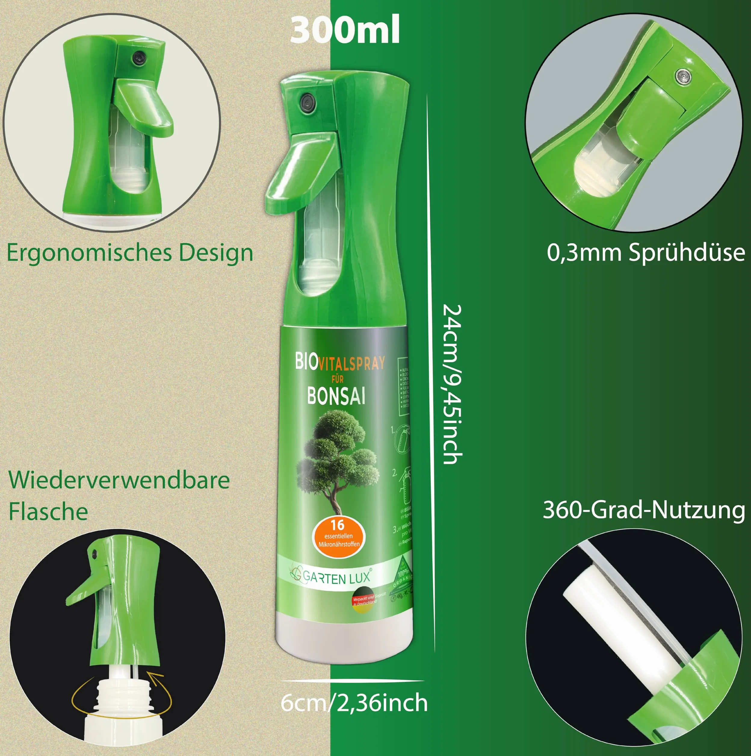 BIO Vital Spray do bonsai z 16 mikroelementami 300 ml