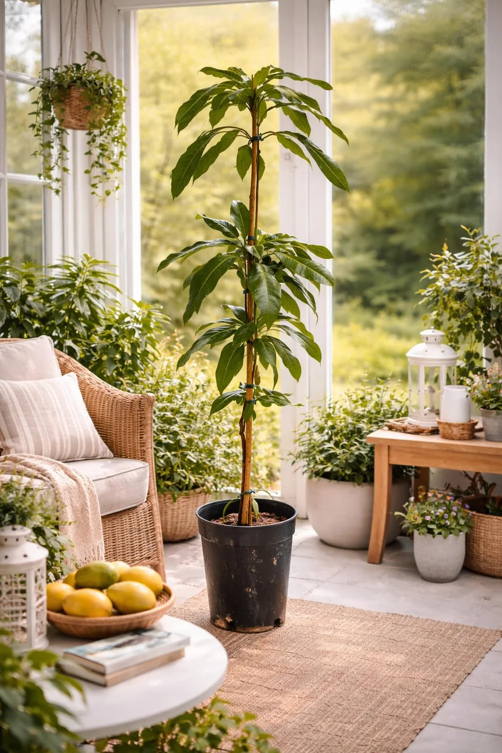 Drzewo mango Kent uszlachetnione 140-180 cm – Mangifera indica – tropikalna roślina owocowa – roślina mango w doniczce – idealna do ogrodu i ogrodu zimowego