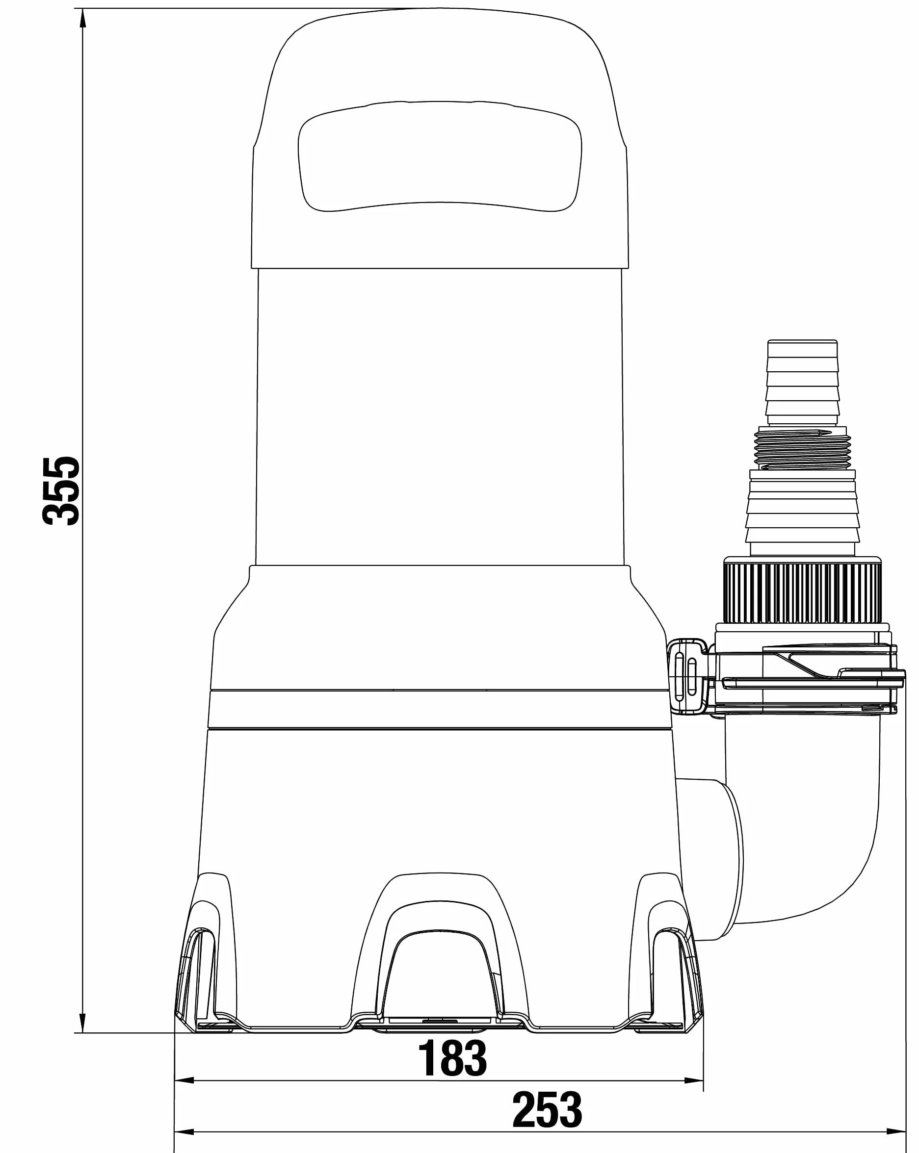 Gardena pompa zanurzeniowa do w. brudnej 16000: Pompa zanurzeniowa o wydajności 16 000 l/h, funkcja automatyczna, wyłącznik pływakowy z pracą ciągłą,system szybkozłączy, 450 W (9042-20)