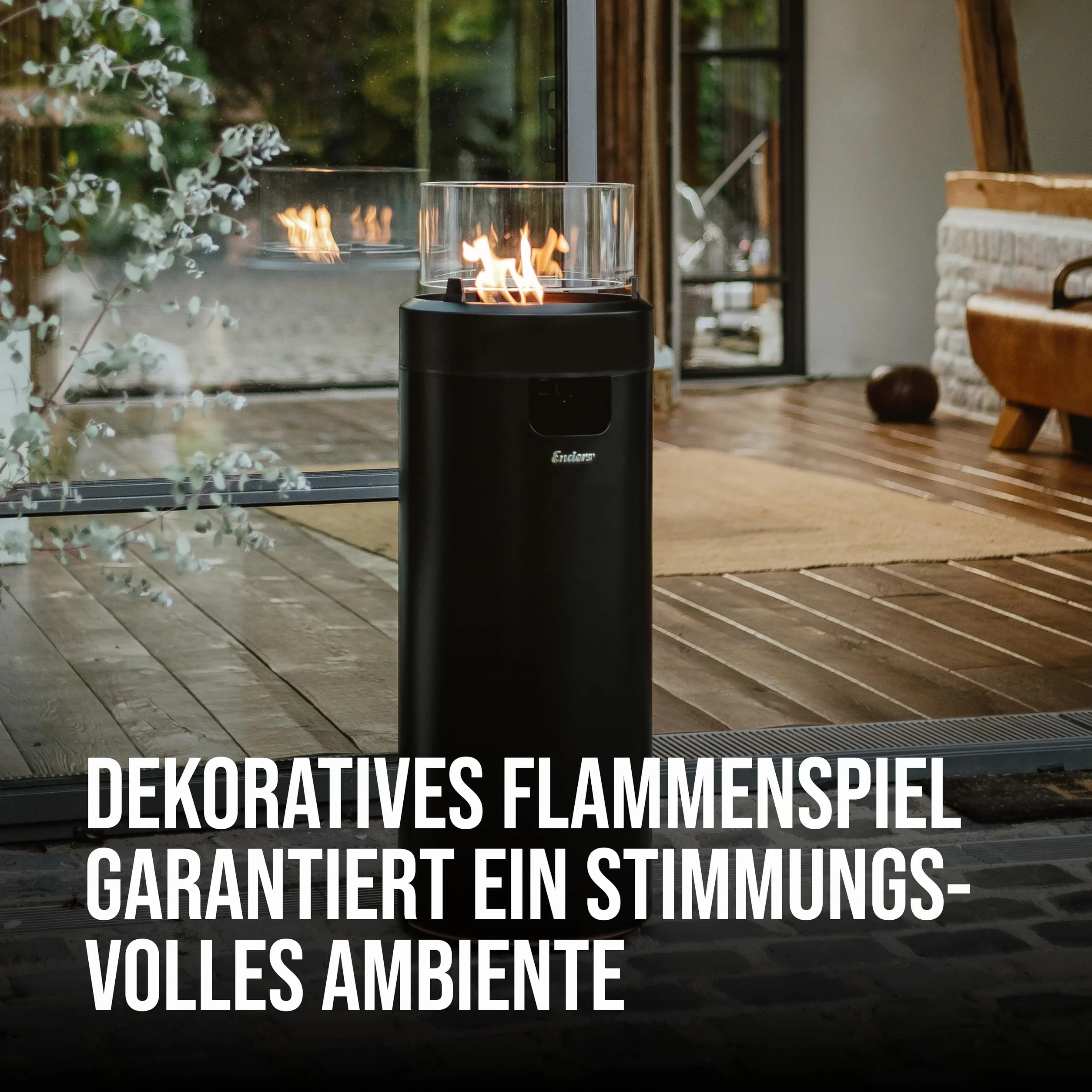 Enders Nova Led L Palenisko, Czarny/Srebrny, 224 cm