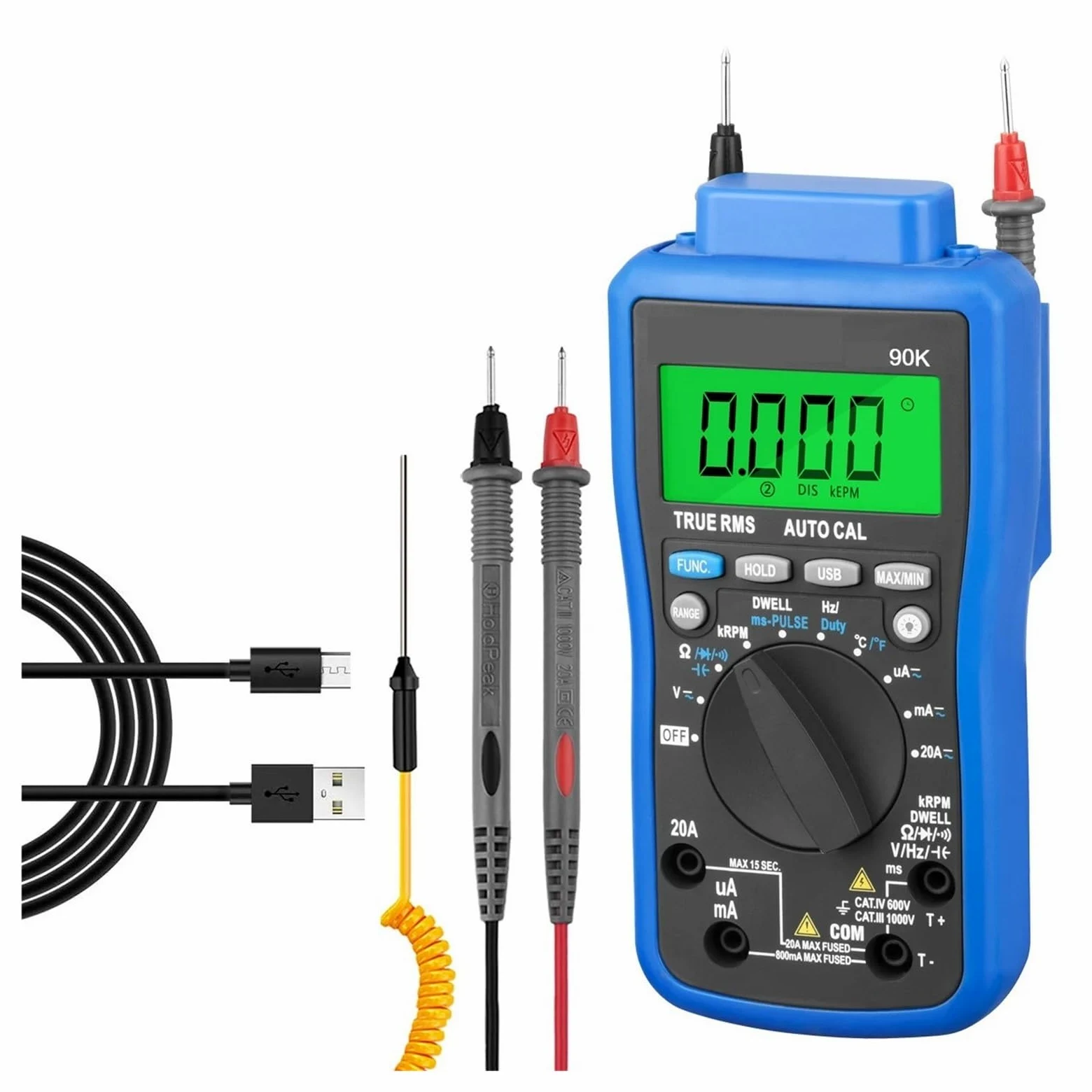 HP-90K Analizator Silnika Tester Auto Range Narzędzie Diagnostyczne Do Samochodów Z Wyjściem Danych Przez Multimetr Samochodowy USB Multimetro Szybko Dokładnie Łatwy Odczyt