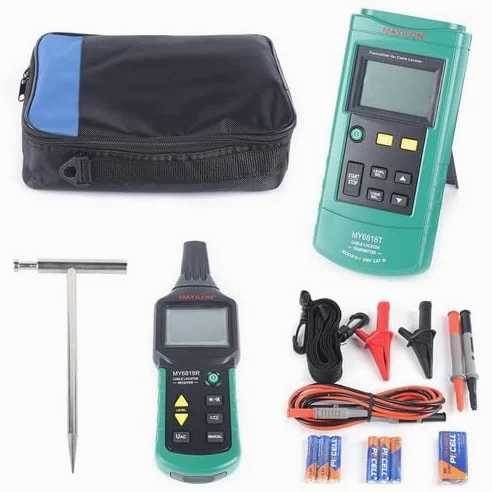 Lokalizator kablowy, wykrywacz pęknięć kabli, robot koszący MS6818 12 V-400 V AC/DC, wielofunkcyjny, przenośny tester błędów, do budowy kabli komunikacyjnych / budowy rurociągów