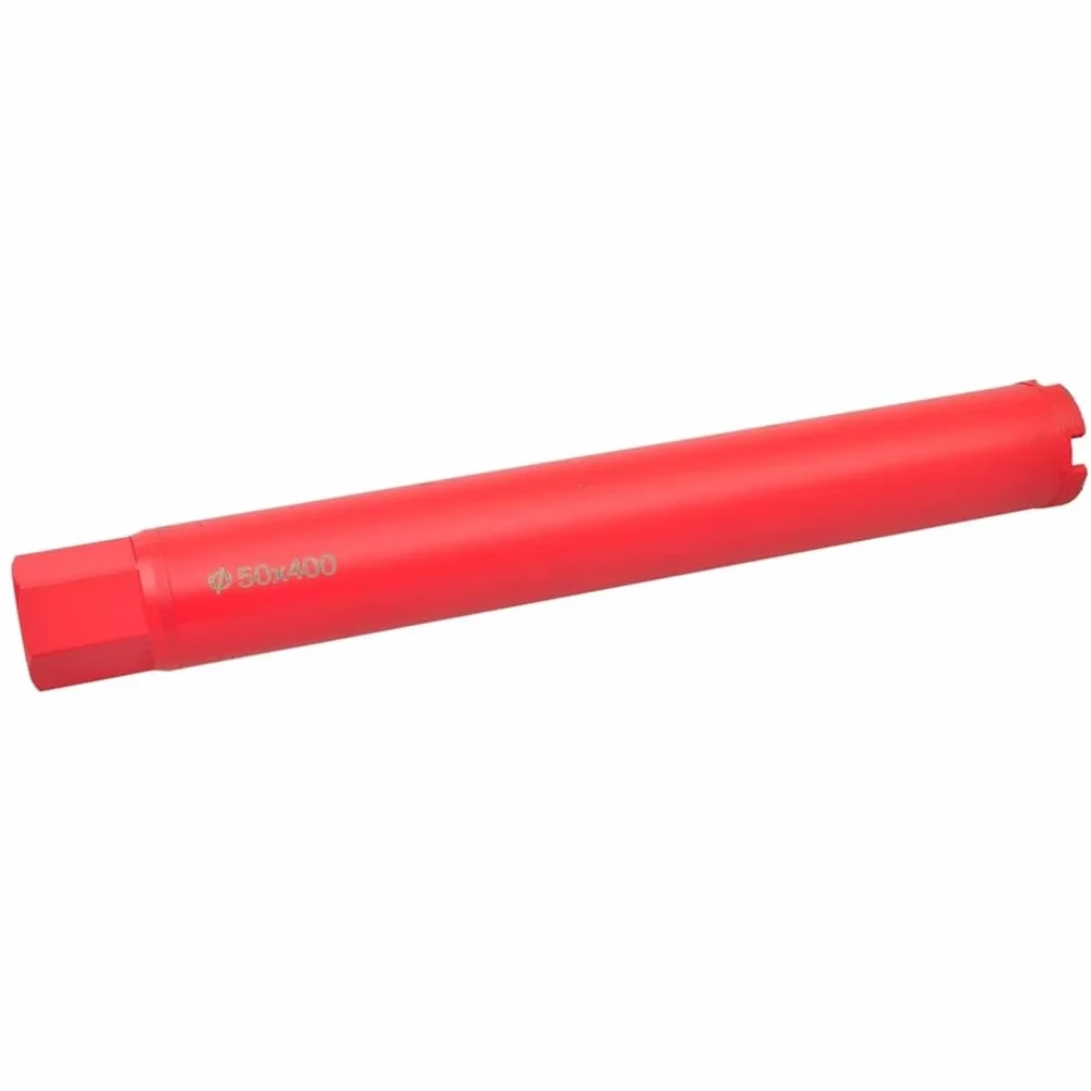 Diamentowe wiertło rdzeniowe 50 x 400 mm, na sucho i mokro, z przyłączem gwintowanym 1 1/4", wysokość segmentu 7 mm, zestaw wierteł do betonu, żelbetonu, granitu, twardej skały, muru