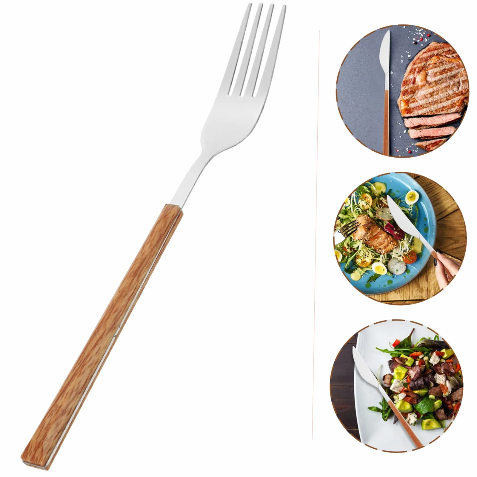 Widelec do steków ze stali nierdzewnej ergonomiczny do użytku domowego i restauracyjnego