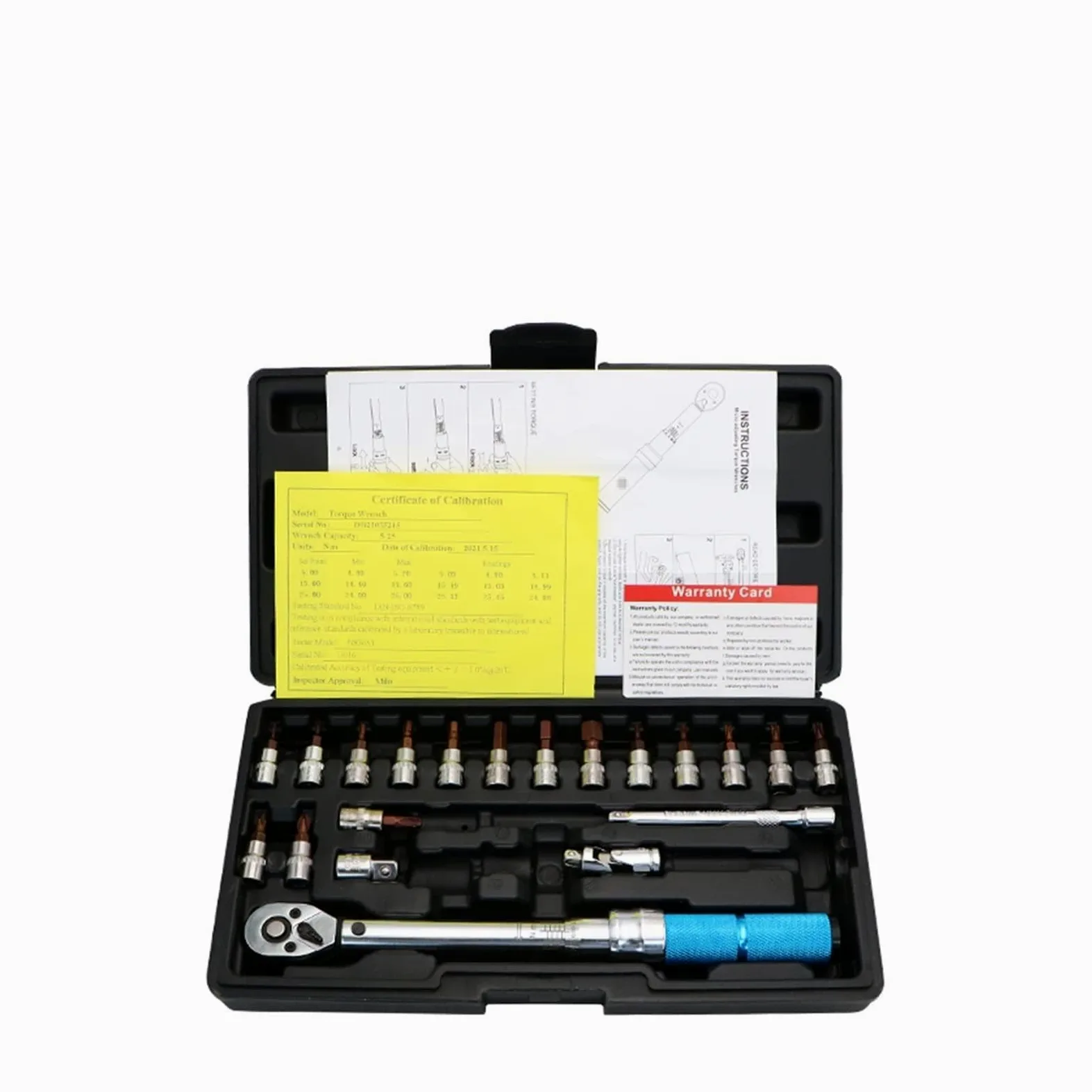 Klucze dynamometryczne 18 sztuk 1/4 inch 2-20n.m Regulowany Klucz obrotowy Rower Naprawa Rowerów Spanner Zestaw narzędzi ręcznych Machanical do napraw samochodowych, rowerowych i ogólnych (Material :