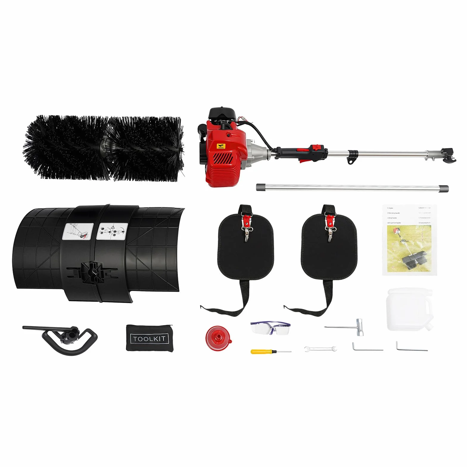 Zamiatarka spalinowa 2,3 HP 2-suwowa 52 cc ręczna do śniegu trawnika liści