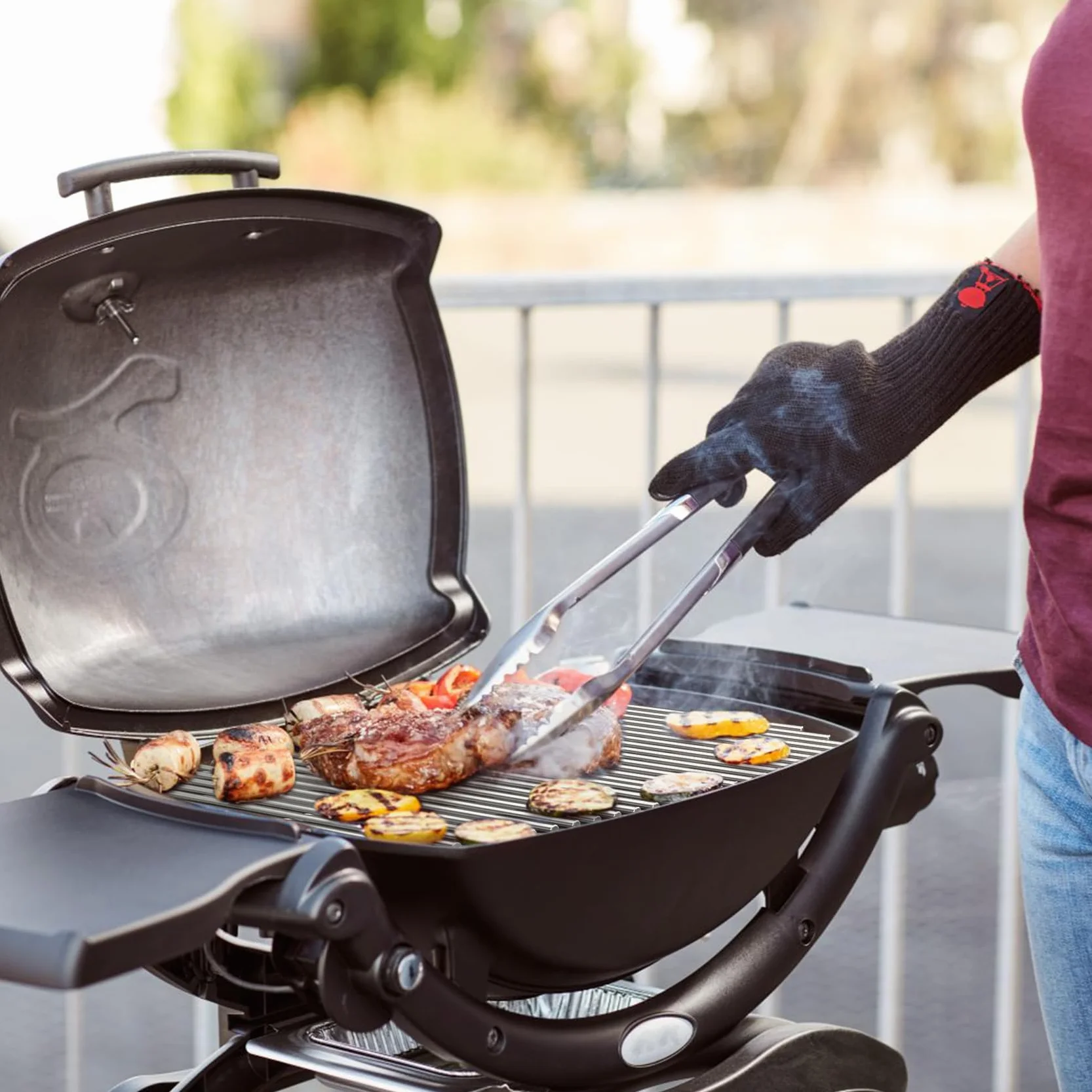 Onlyfire Zapasowy ruszt do grillowania ze stali nierdzewnej 54,6 x 38,5 cm do Weber Q200 Q220 Q2000 Q2400