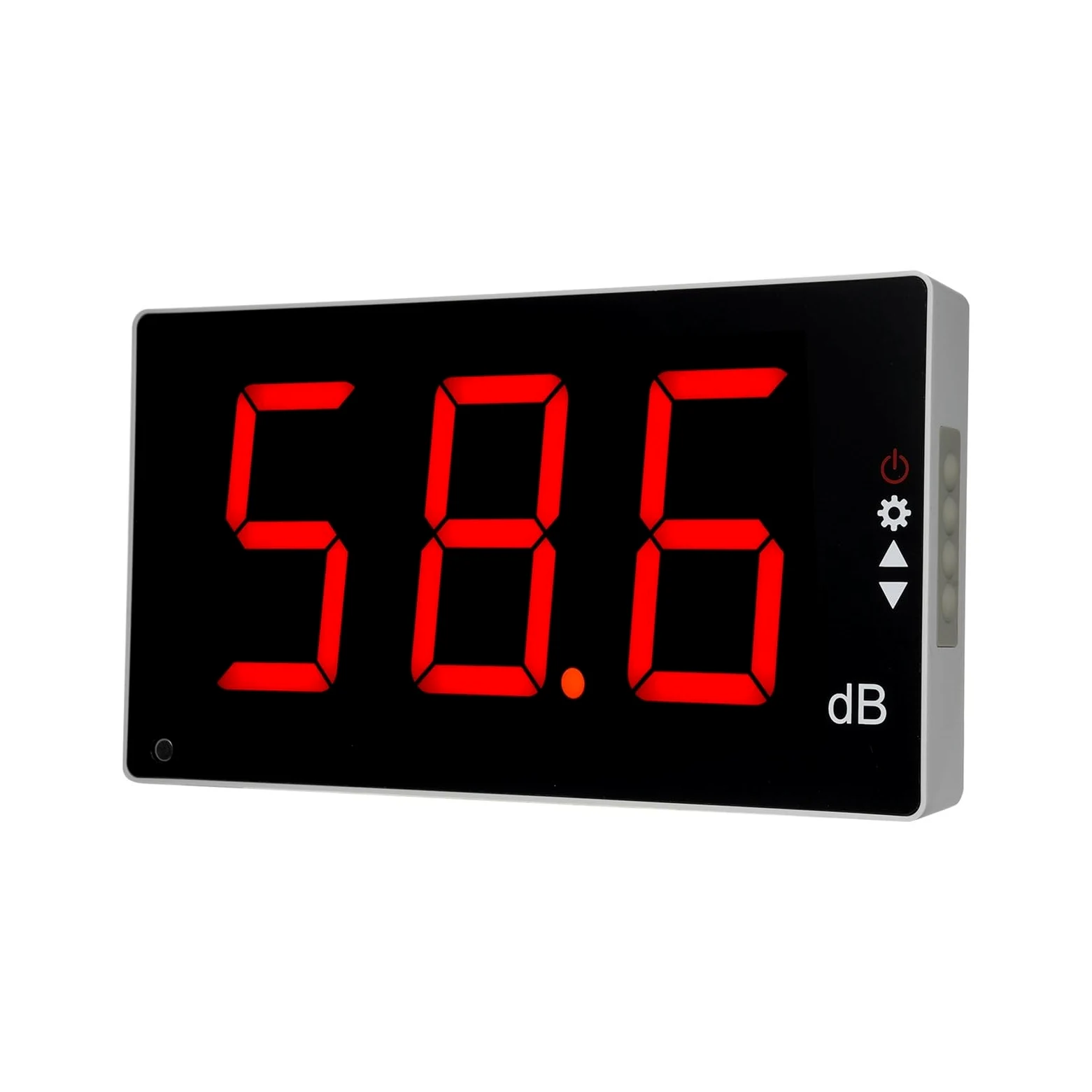 Miernik decybeli, Miernik poziomu dźwięku z dużym ekranem LCD Cyfrowy miernik poziomu dźwięku do montażu na ścianie Cyfrowy miernik hałasu Tester monitorowania decybeli