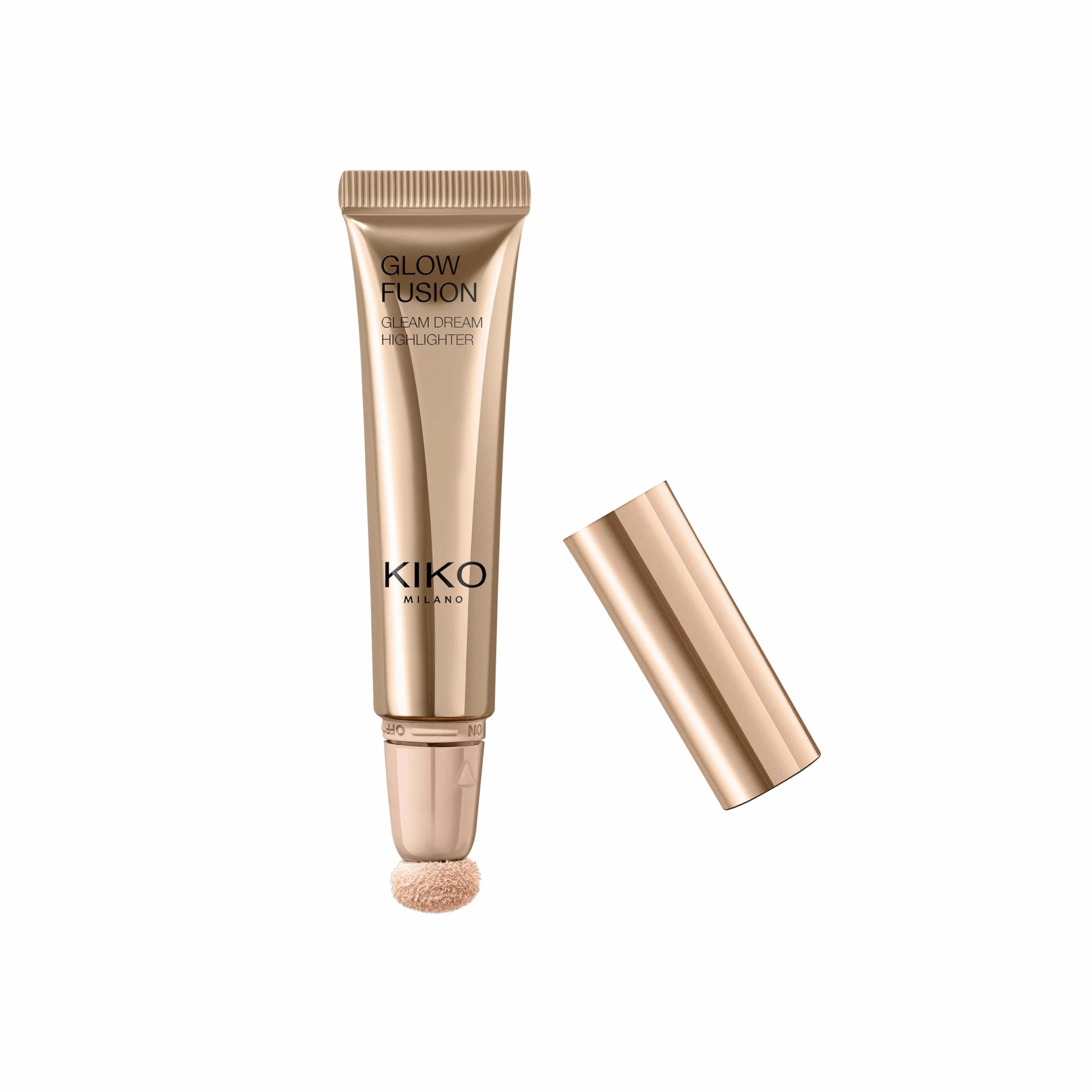 KIKO Milano Glow Fusion Gleam Dream Highlighter 1, Rozświetlacz Do Twarzy W Płynie Z Aplikatorem Gąbkowym