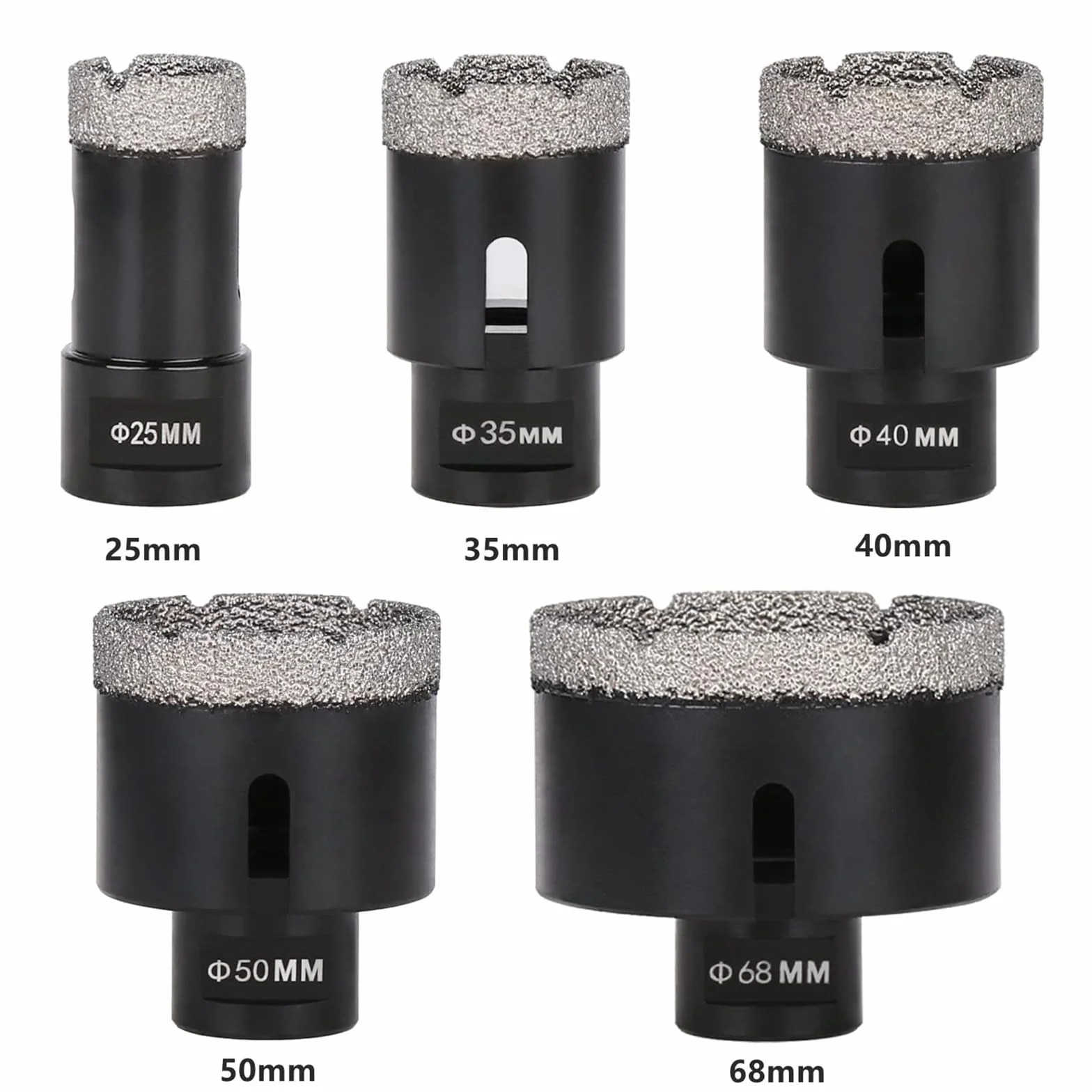 M14 otwornica diamentowa, lutowana próżniowo, 5 sztuk, 25/35/40/50/68 mm, do marmuru, płytek, ceramiki, granitu itp.