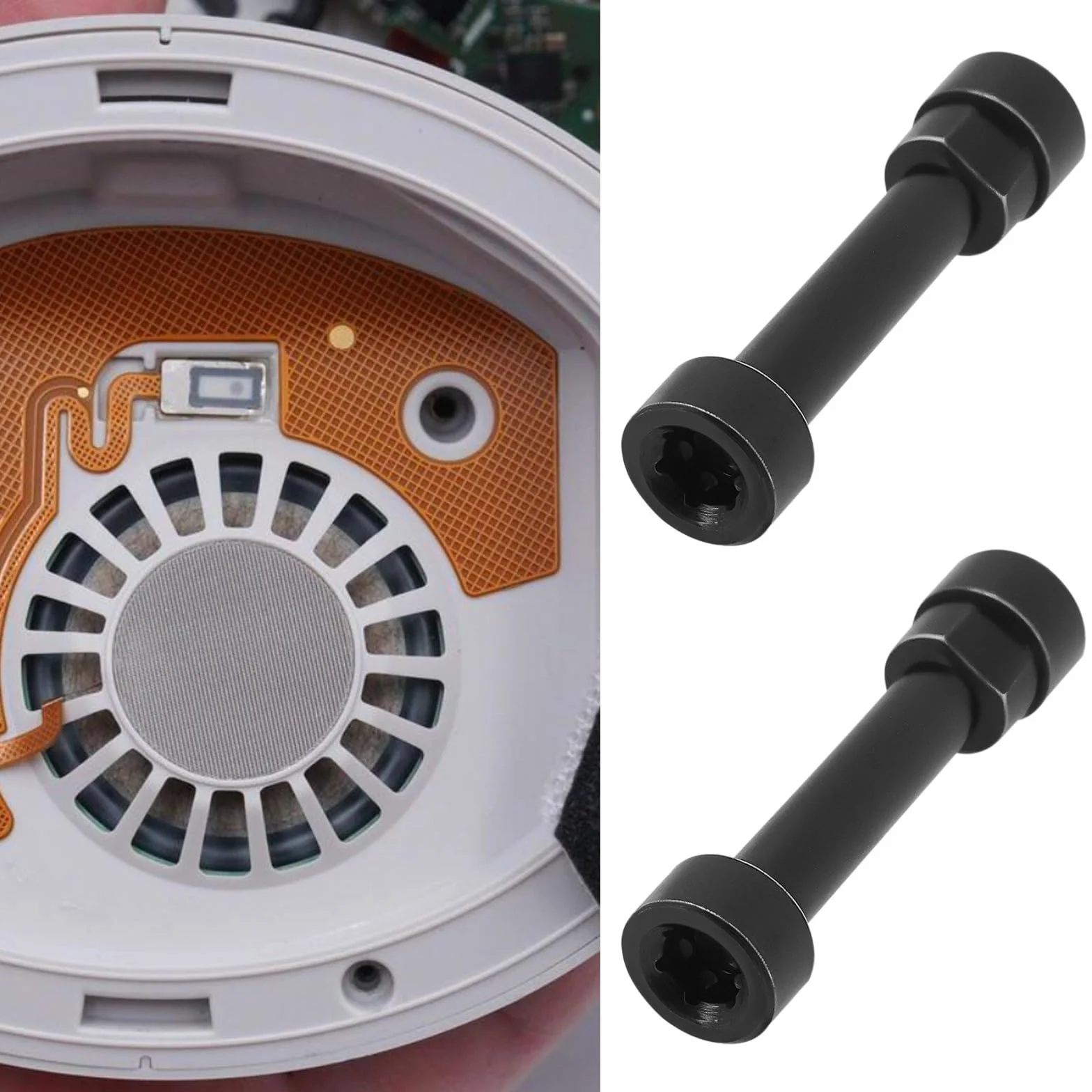 Create idea Śruba obrotowa z metalowym zawiasem, kompatybilna z B-ose QuietComfort QC35, części do naprawy słuchawek do mechanizmu obrotowego nausznika, czarne