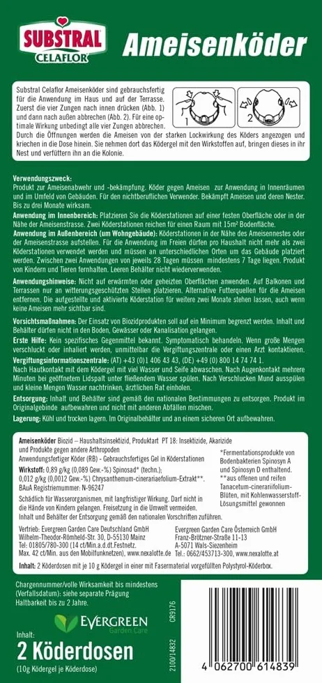 Substral Celaflor 14770 Przynęta na Mrówki, 1 x 2 sztuki
