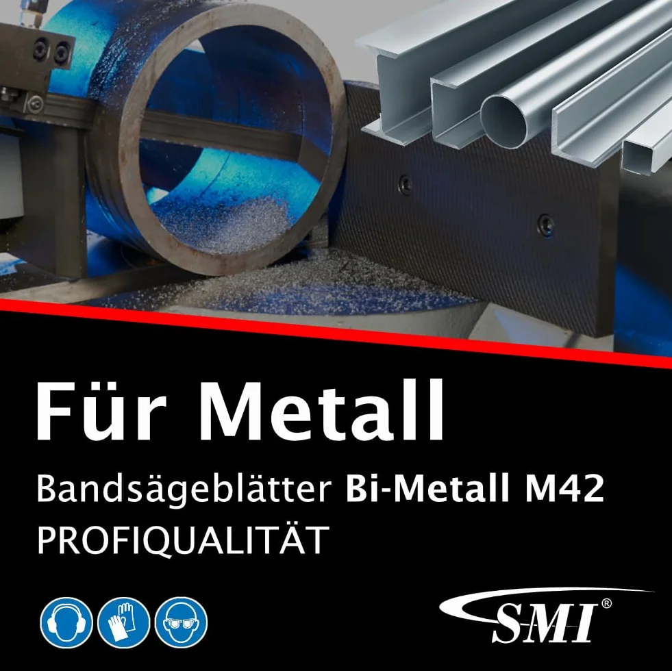 SMI 2-częściowy zestaw brzeszczotów do piły taśmowej bimetal M 42 wymiary 2450x27x0,90 mm 5/8 ZpZ np. do Carif, MEP, FMB, Thomas taśma do piły