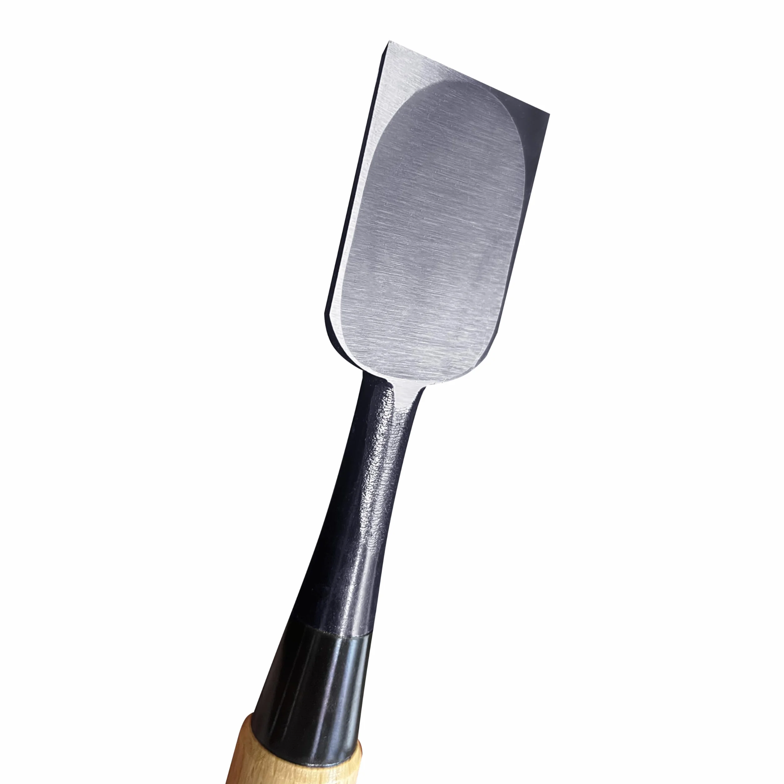 KAKURI Japońskie dłuto do drewna 42 mm (1,65 cala) do obróbki drewna, wyprodukowane w Japonii, japońskie narzędzie do obróbki drewna, ostra japońska stal węglowa, drewniany uchwyt z dębu białego