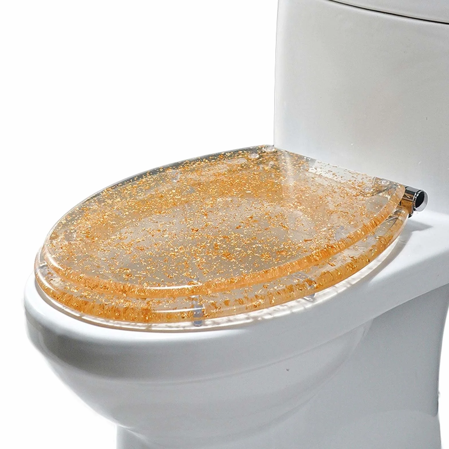 Deska sedesowa z miękkim domykaniem żółta przezroczysta pokrywa WC trwała pokrywa muszli klozetowej łatwa instalacja miękkie zamykanie pokrywa toalety nowoczesna łazienka ulepszenie najwyższej jakości