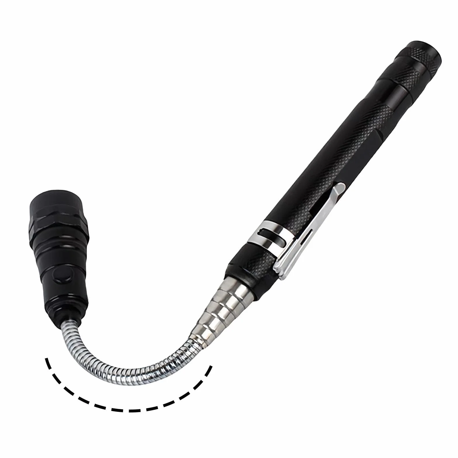 Magnetic LED Work Light | Telescoping Flashlight With Magnet | Portable Magnetic Pickup Light | LED Inspection Light | Flexible LED Light Tool Ergonomic Grip For A Variety Of Uses