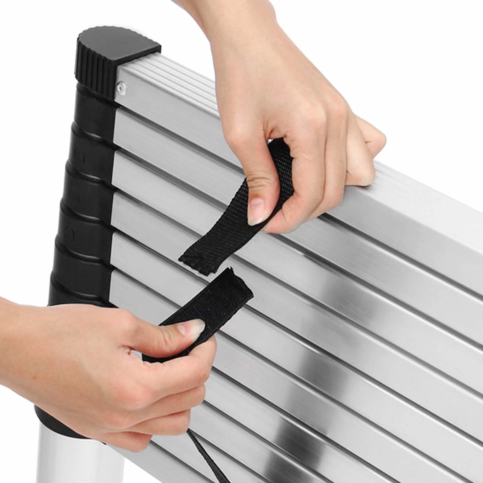 Aluminiowa drabina teleskopowa 3,8 m 13 szczebli nośność 150 kg