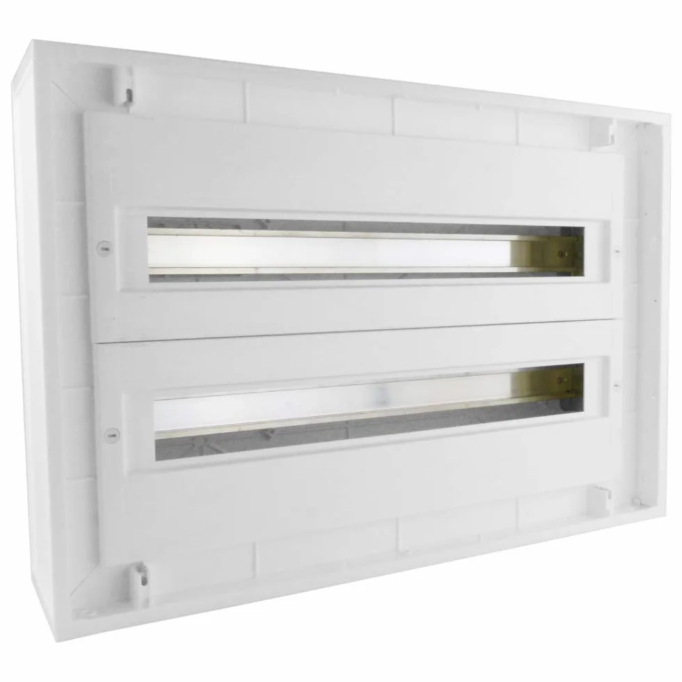 Skrzynka rozdzielcza IP54 DARP-48 2x24 podtynkowa drzwi aluminiowe rozdzielnica skrzynka bezpiecznikowa 9.224 E-P 6743