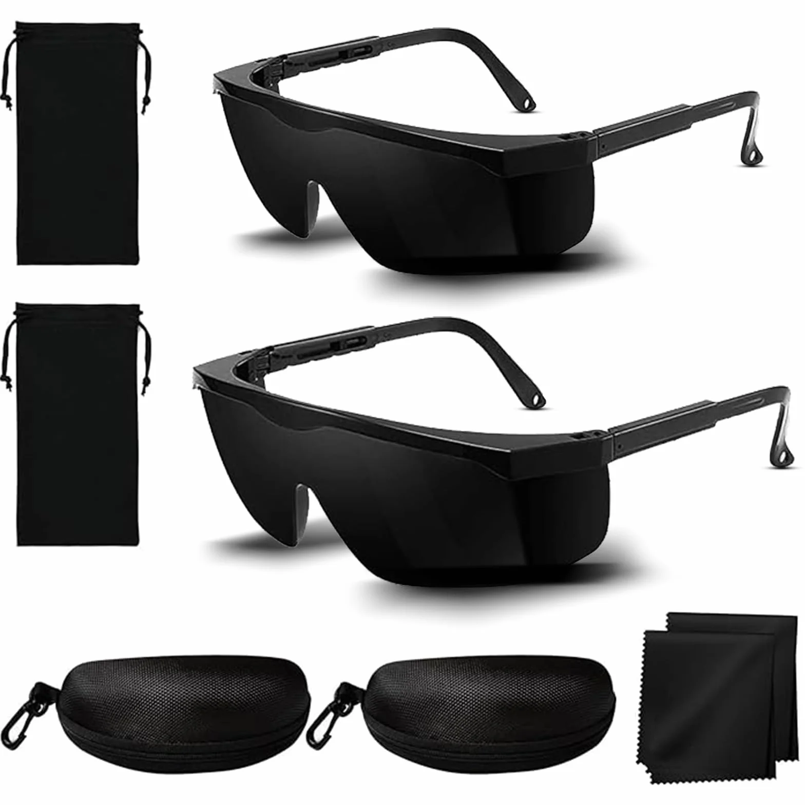 2 szt. Laserowe okulary ochronne na oczy, IPL 190-2000 nm Laserowe okulary ochronne, okulary ochronne do usuwania włosów do leczenia depilacji i operatora kosmetologii