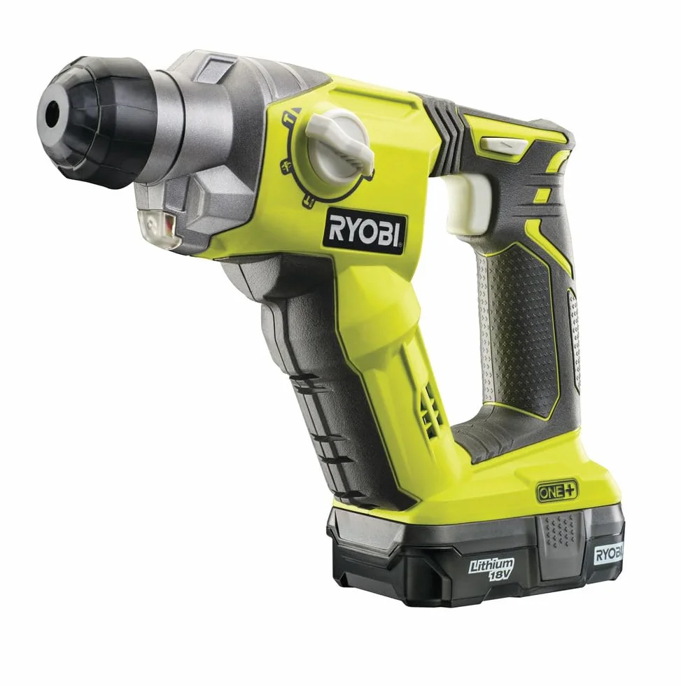 Ryobi R18SDS-0 5133002305 Młotowiertarka Udarowa 18V, Uchwyt SDS+, Udar Pneumatyczny, Energia Udaru 1.3 J, Funkcja Dłutowania, z Udarem Lub bez