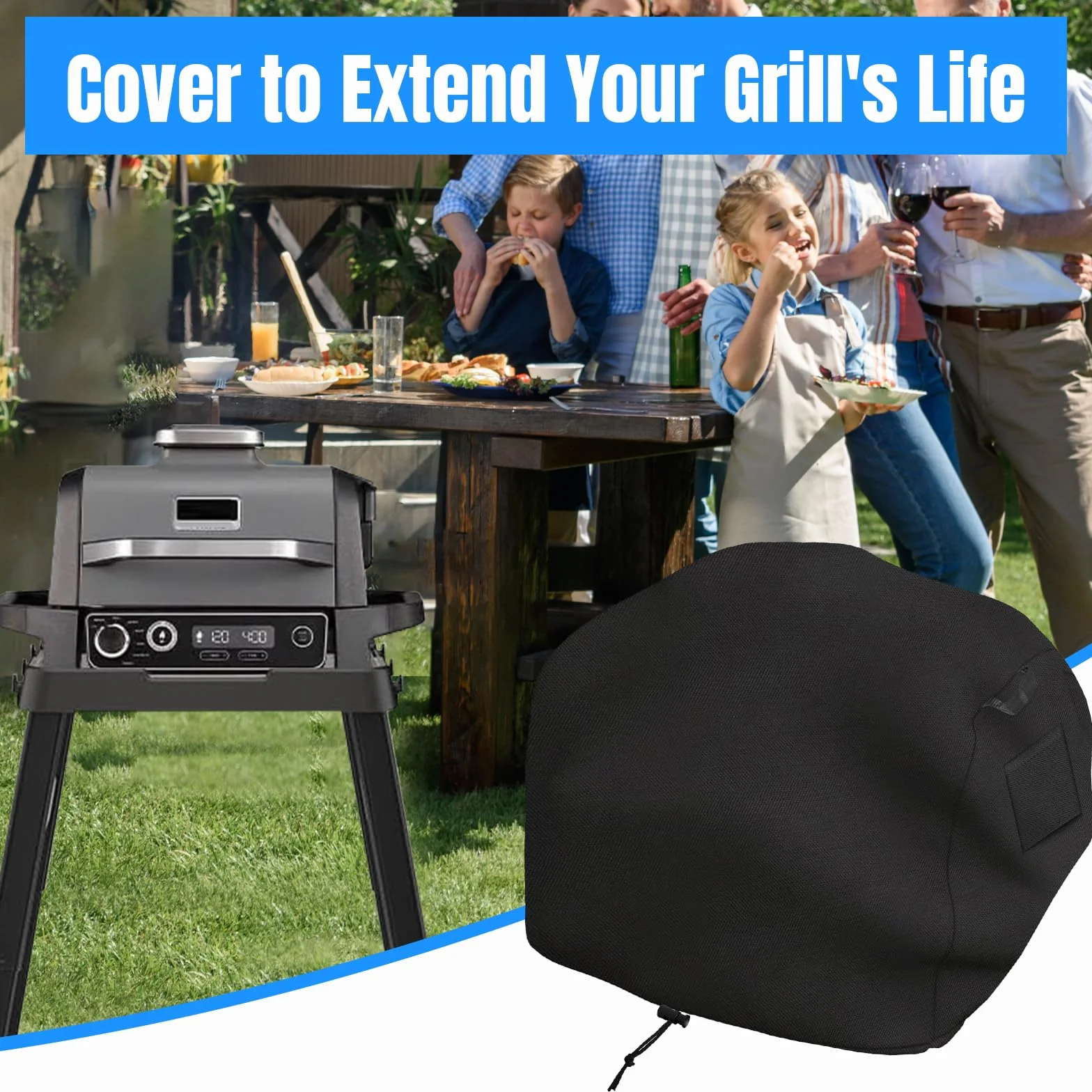 Pokrowiec na grill Woodfire Electric BBQ OG700, wodoodporny Oxford 600D, odporny na warunki atmosferyczne