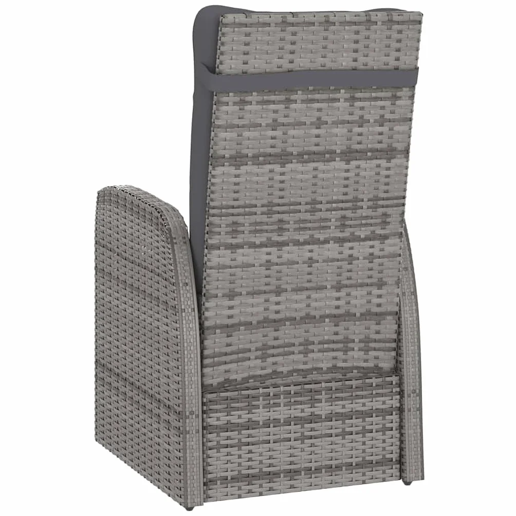 vidaXL 7-cz. zestaw mebli ogrodowych z poduszkami, rattan PE szary