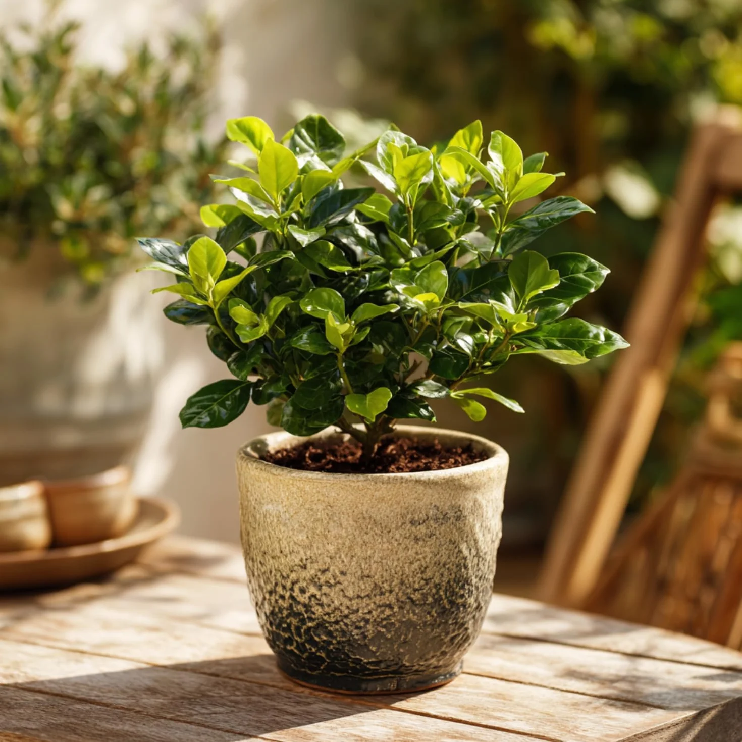Gardenia Jaśminowata Zestaw 2 sztuk Roślina domowa Doniczka 13cm Wysokość 20-30cm