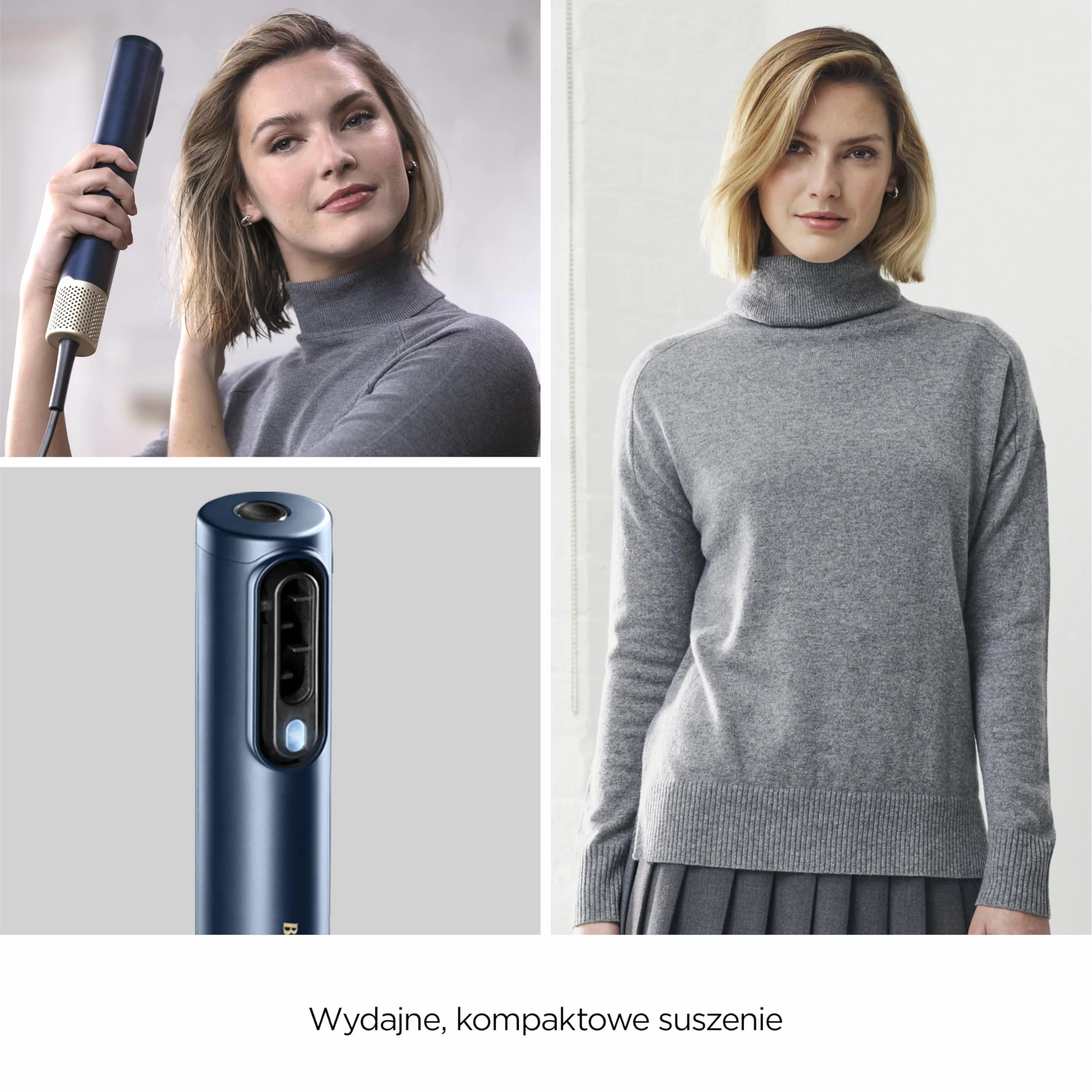 BaByliss Air Wand - suszarka do włosów, prostownica i stylizator w jednym, na mokro i na sucho, zapobiegająca puszeniu się, bez uszkodzeń cieplnych, 3 nakładki, AS6553E - Amazon Exclusive