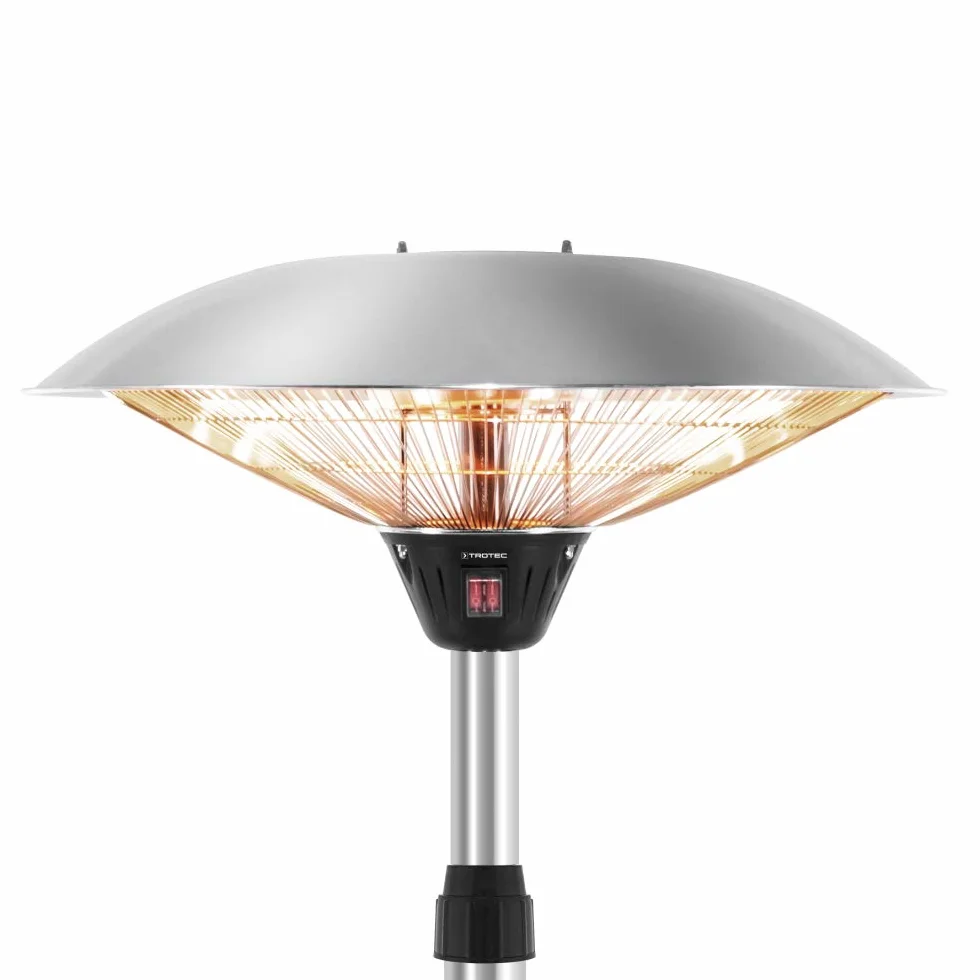 TROTEC IRS 2020 Designerski stojący promiennik ciepła na podczerwień 2 stopnie ogrzewania maks. moc 2000 W energooszczędny dystrybucja ciepła 360° regulacja wysokości 194-209 cm