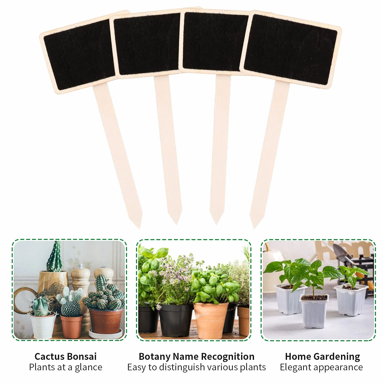 Drewniane etykiety do roślin w kształcie litery T tablica kredowa znaczniki ogrodowe z pisakiem 20 szt.