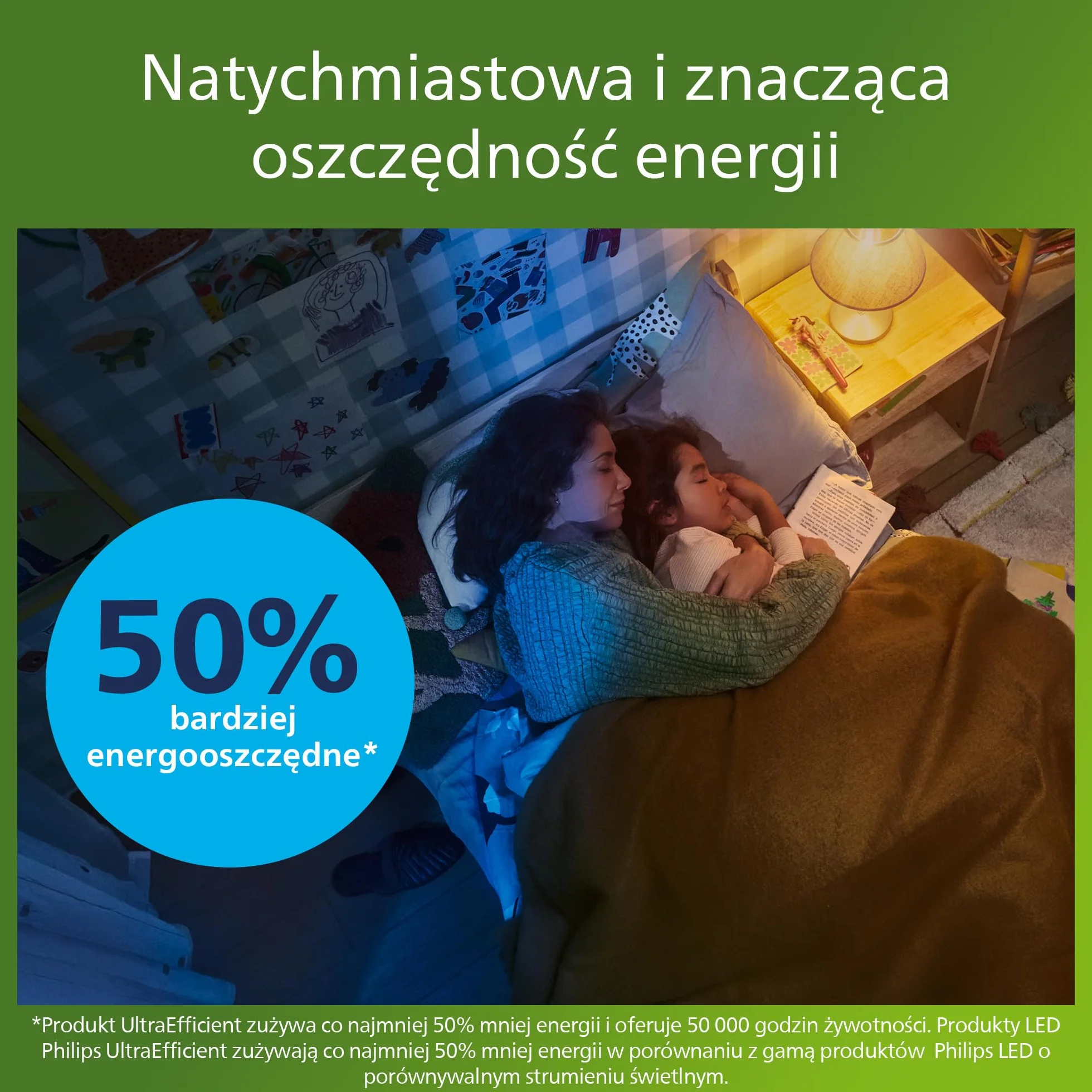 Philips LED UltraEfficient matowa świecowa żarówka B35, trzonek E14, klasa energetyczna A, 806 lm, odpowiednik 60W, ciepła biel (2700K), EyeComfort, 50 000 godzin, 1 szt.