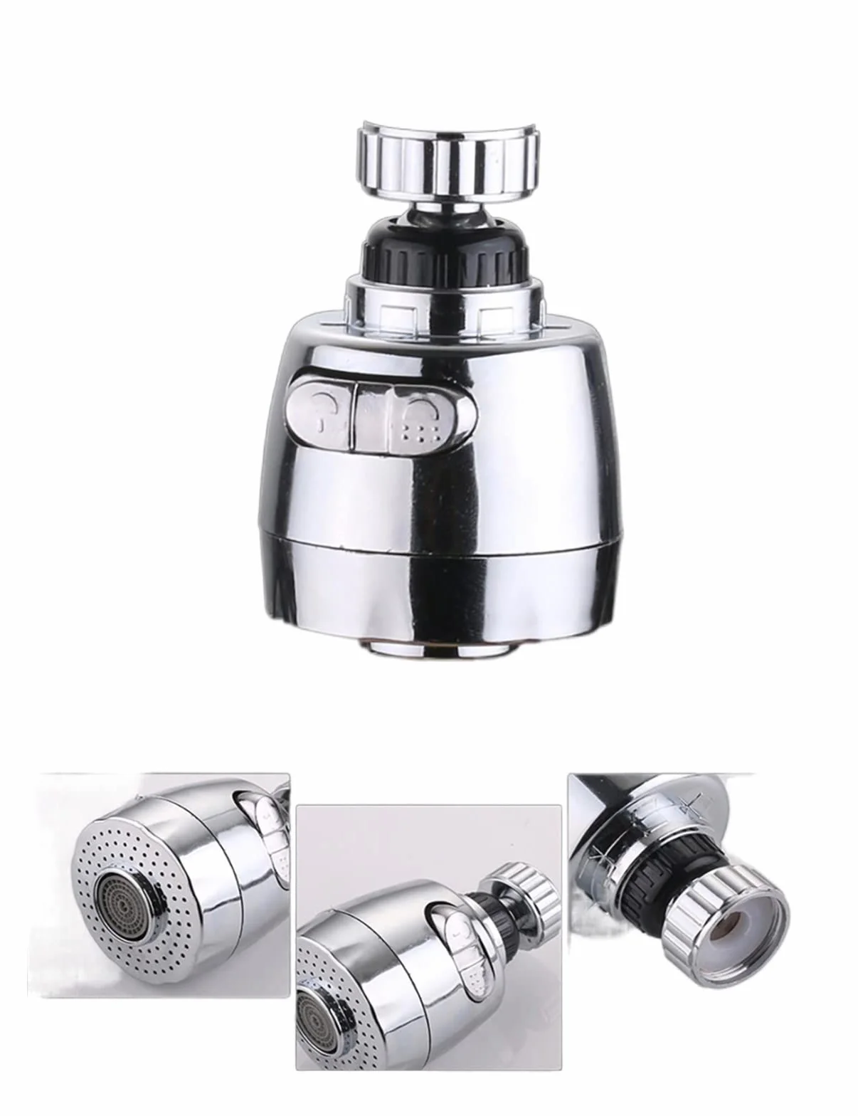Perlator do kranu Adapter do kranu Aerator do kranu Kitchen Kran Spray, 360 stopni obrotowy zlew kuchenny Aerator Dual Mode Oszczędzający wodę kran Aerator Dysza do kranu do kuchni, łazienki Fa