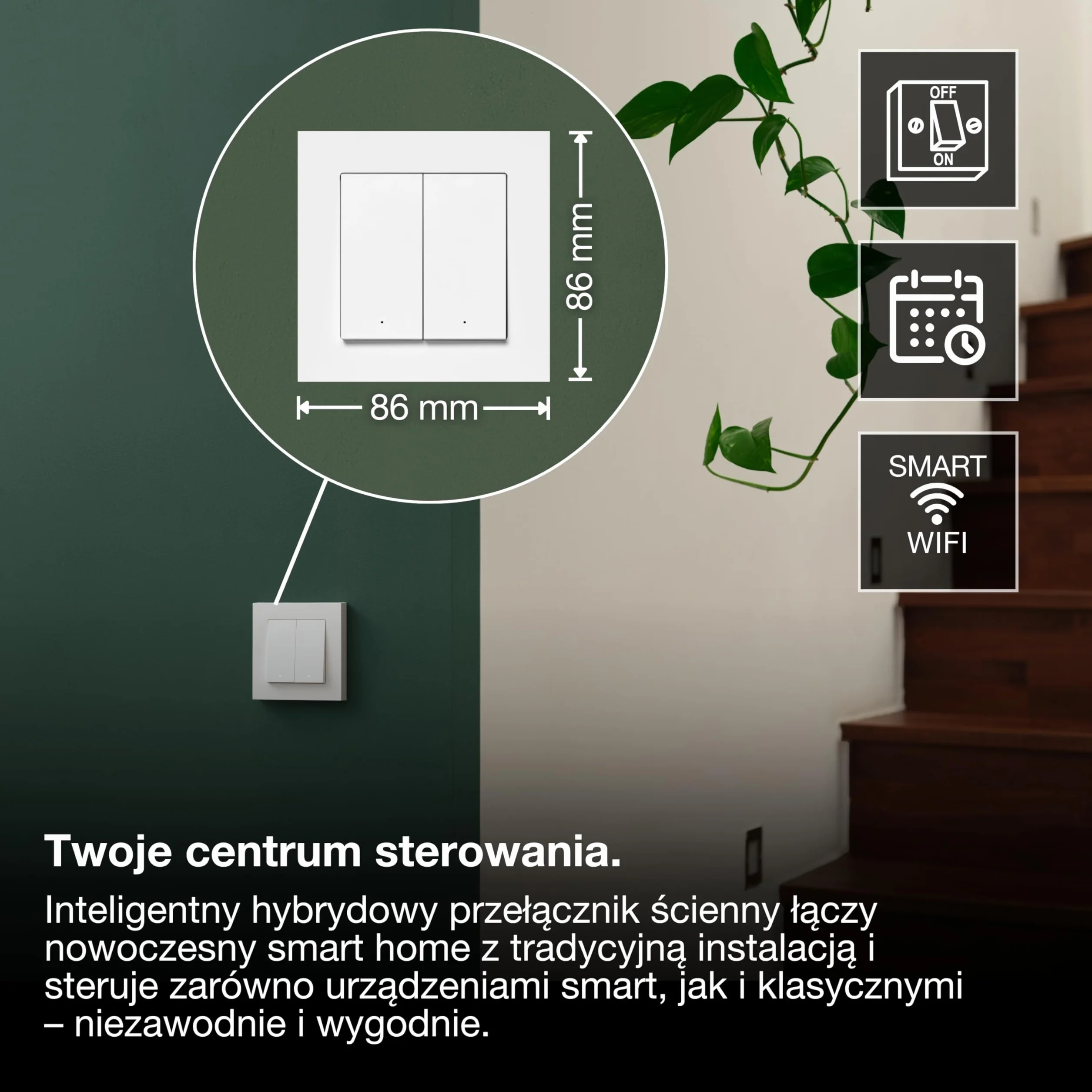 SMART+ WIFI MATTER WALL SWITCH 2 Channel