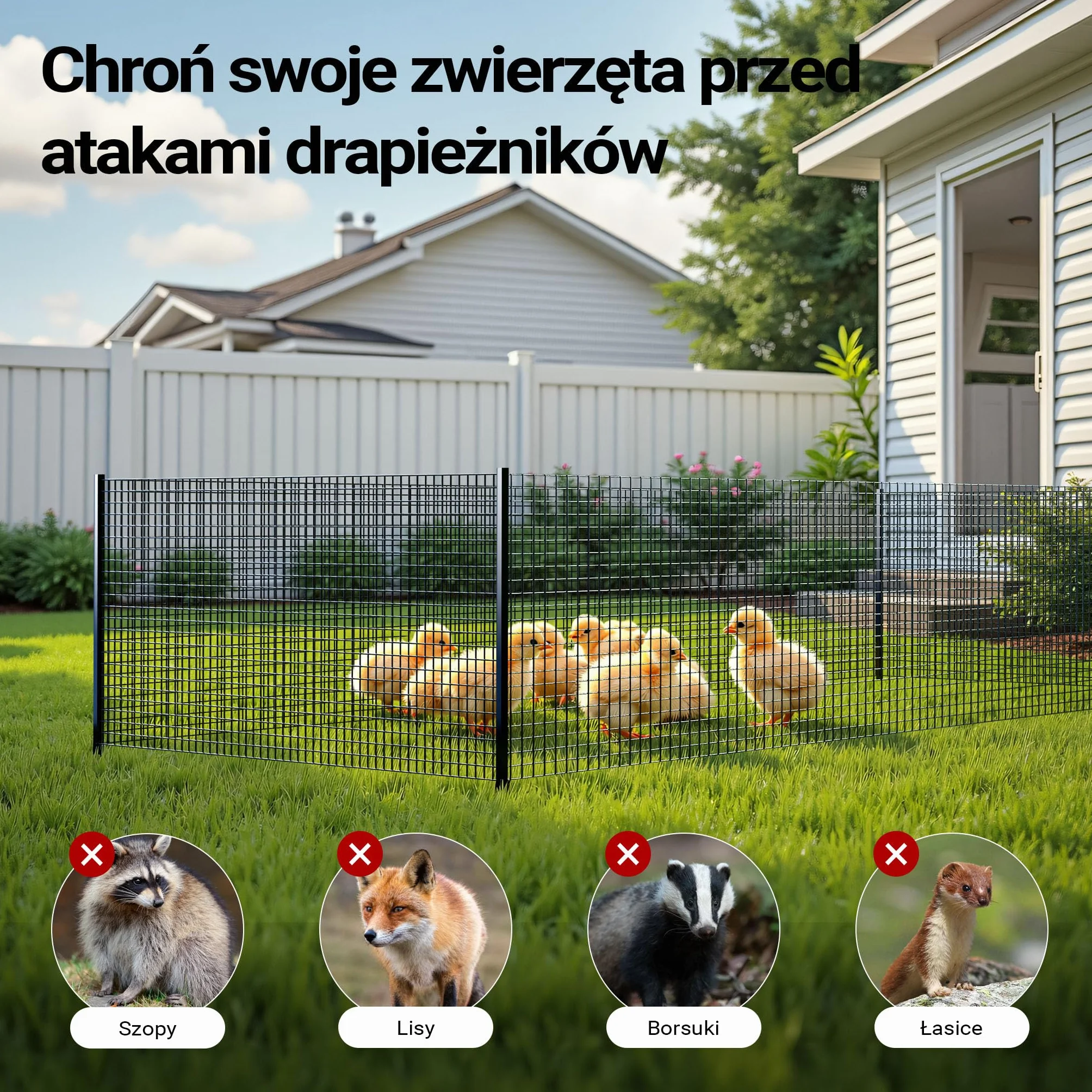 Wiltec Siatka ogrodzeniowa ocynkowana 1 x 10 m, czarna, stalowa siatka leśna na woliery i gryzonie, drut 1,42 mm, oczka 25 x 25 mm