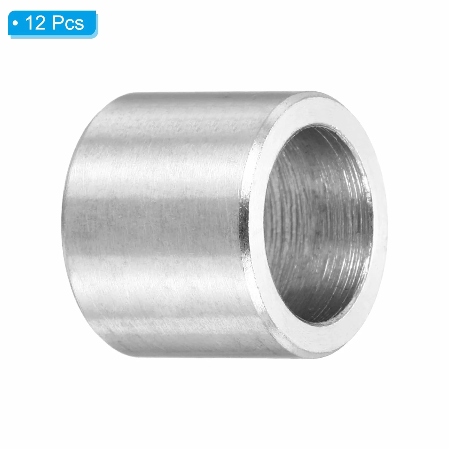PATIKIL Elementy dystansowe ze stali nierdzewnej M9, 12 szt. metalowa przekładka 9 mm ID x 12 mm średnica zewnętrzna x 10 mm L śruba dystansowa do śruby 11/81.3 cm lub M9