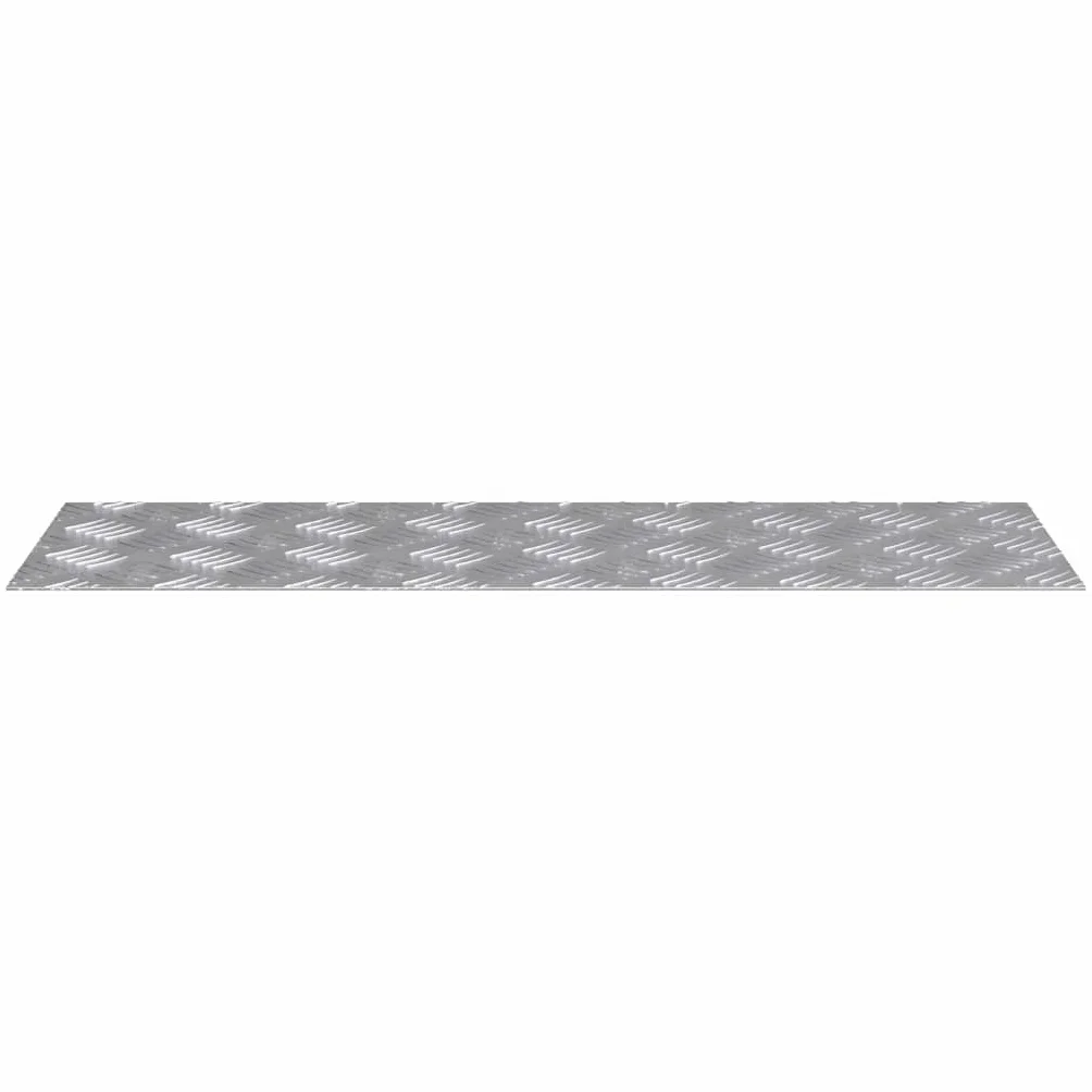 Stopnie schodowe, 4 sztuki, srebrne, 75 x 25 cm, aluminium | Antypoślizgowa, kwadratowa konstrukcja, do użytku wewnątrz i na zewnątrz, łatwa pielęgnacja